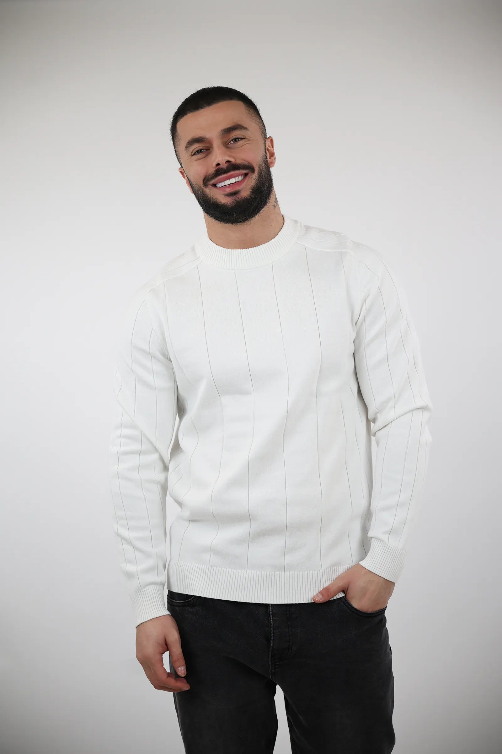XHEMPER Vertical Stripe Sweater