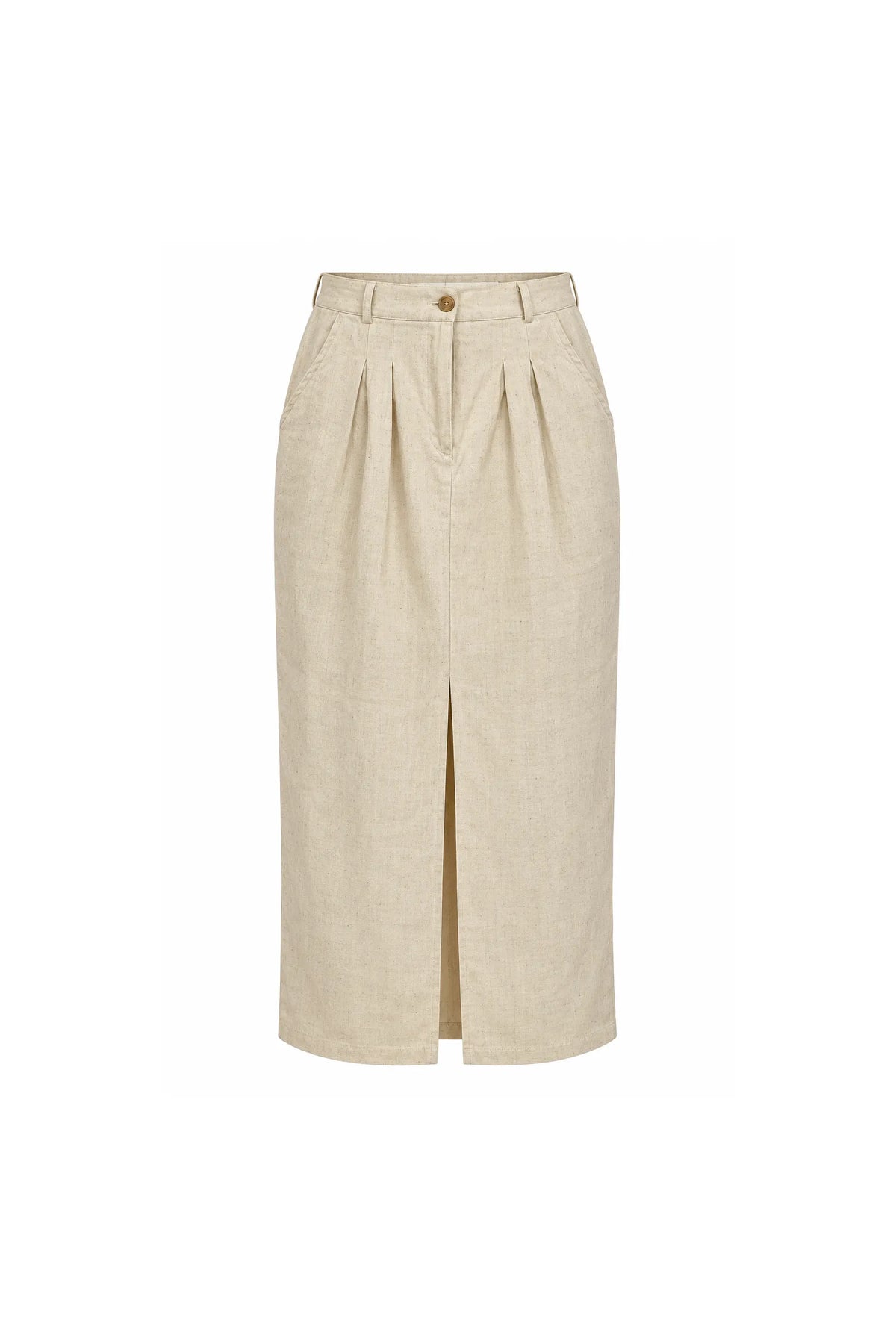 Fund front slit midi