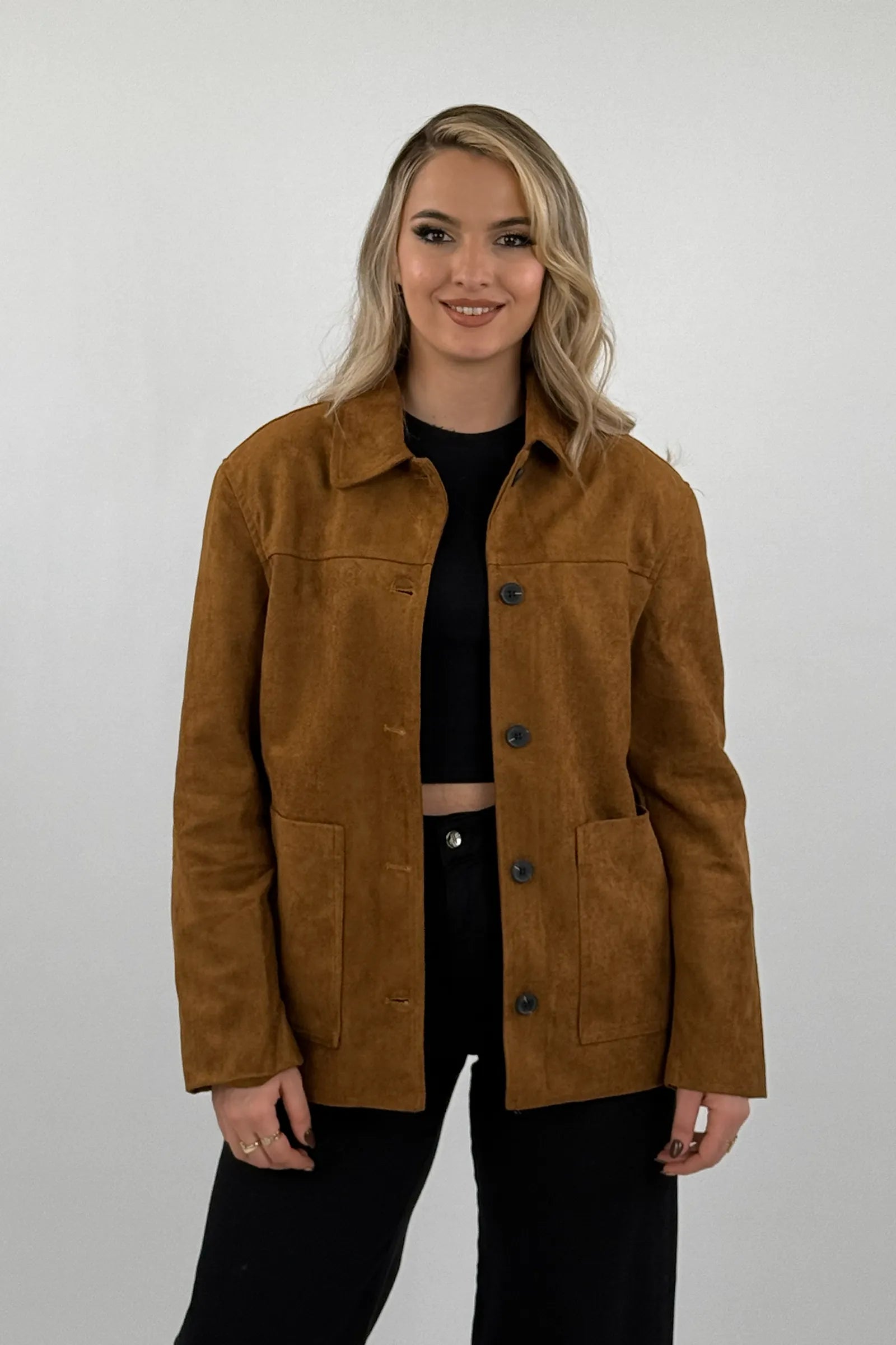 Jakne Boxy Fit Suede