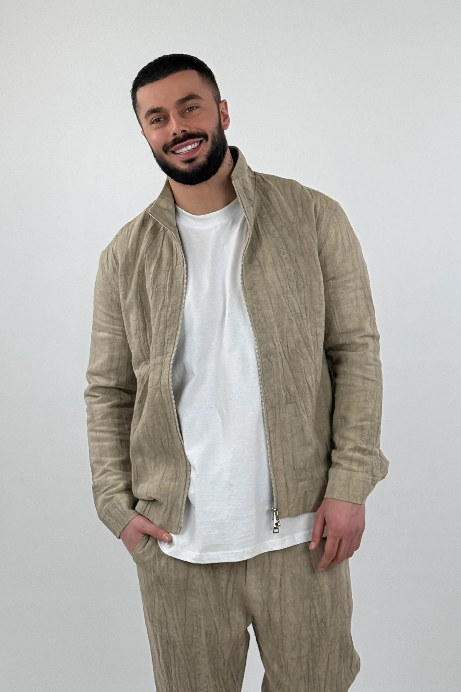 Jakne linen bomber
