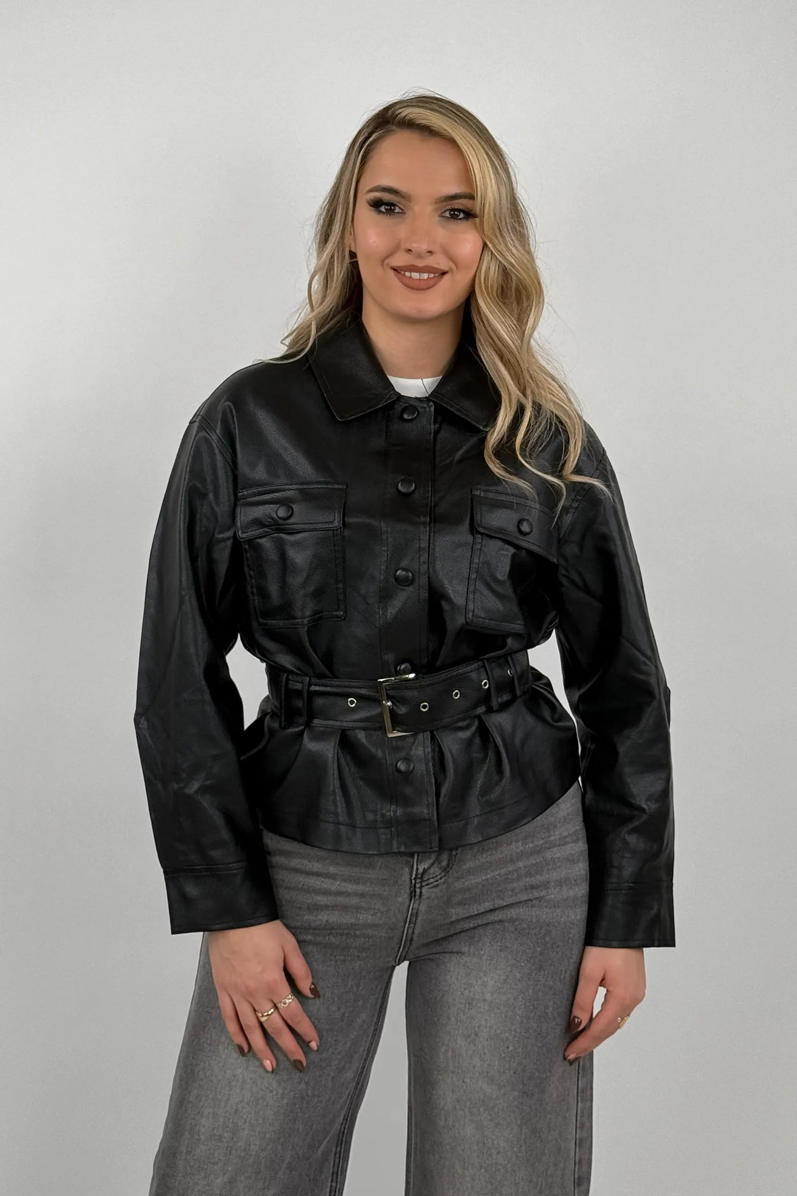 Jakne leather overshirt