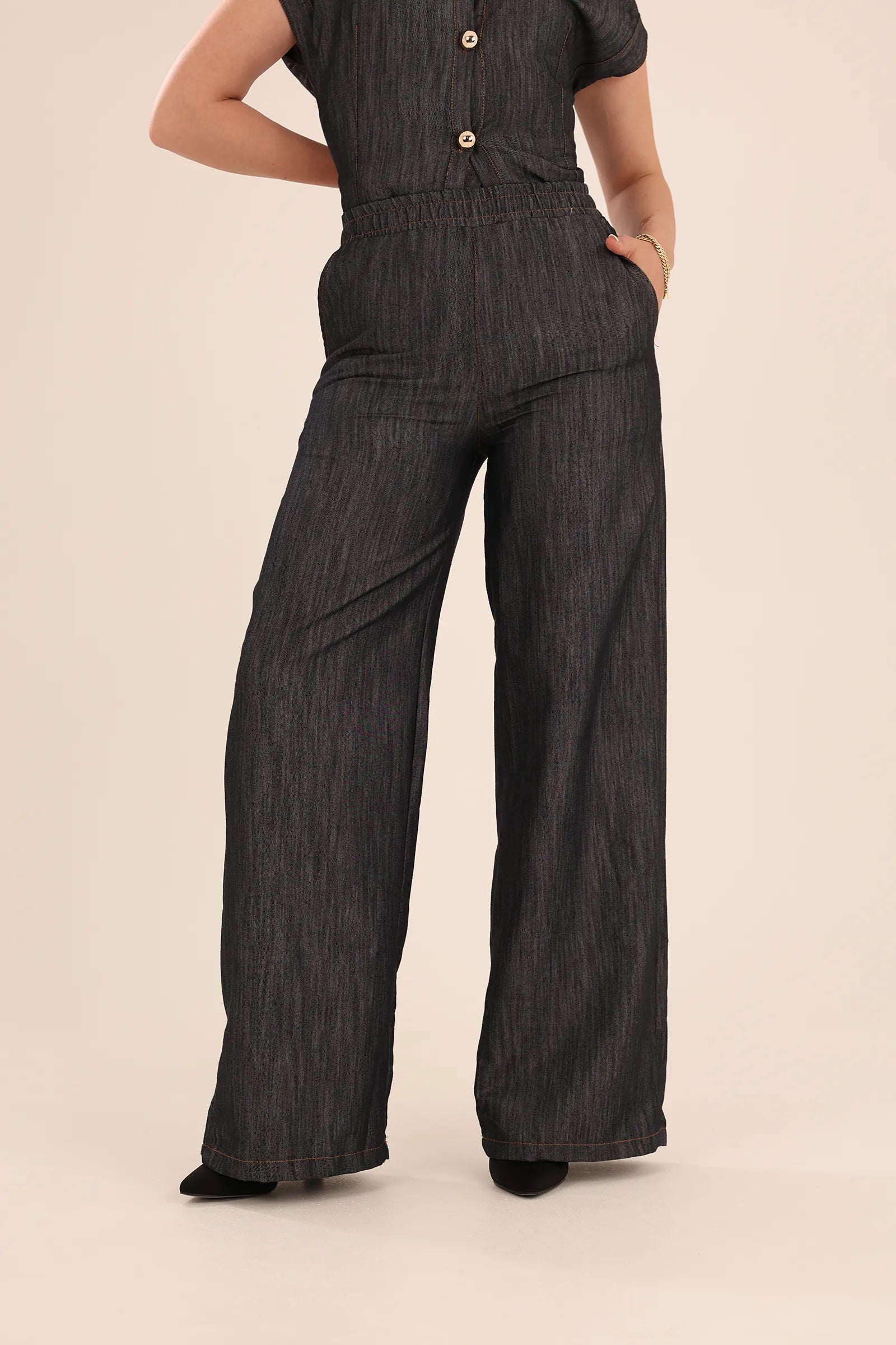 Pantallona denim look