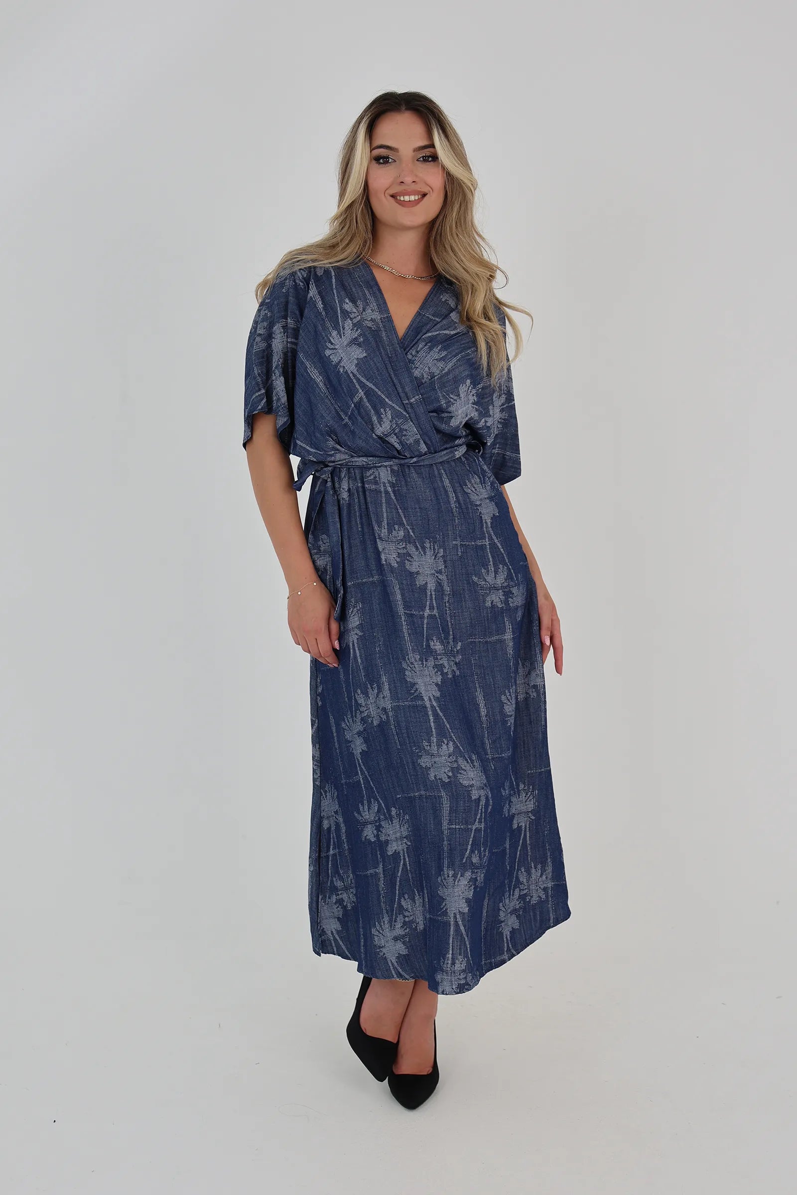 Fustan blue tropical