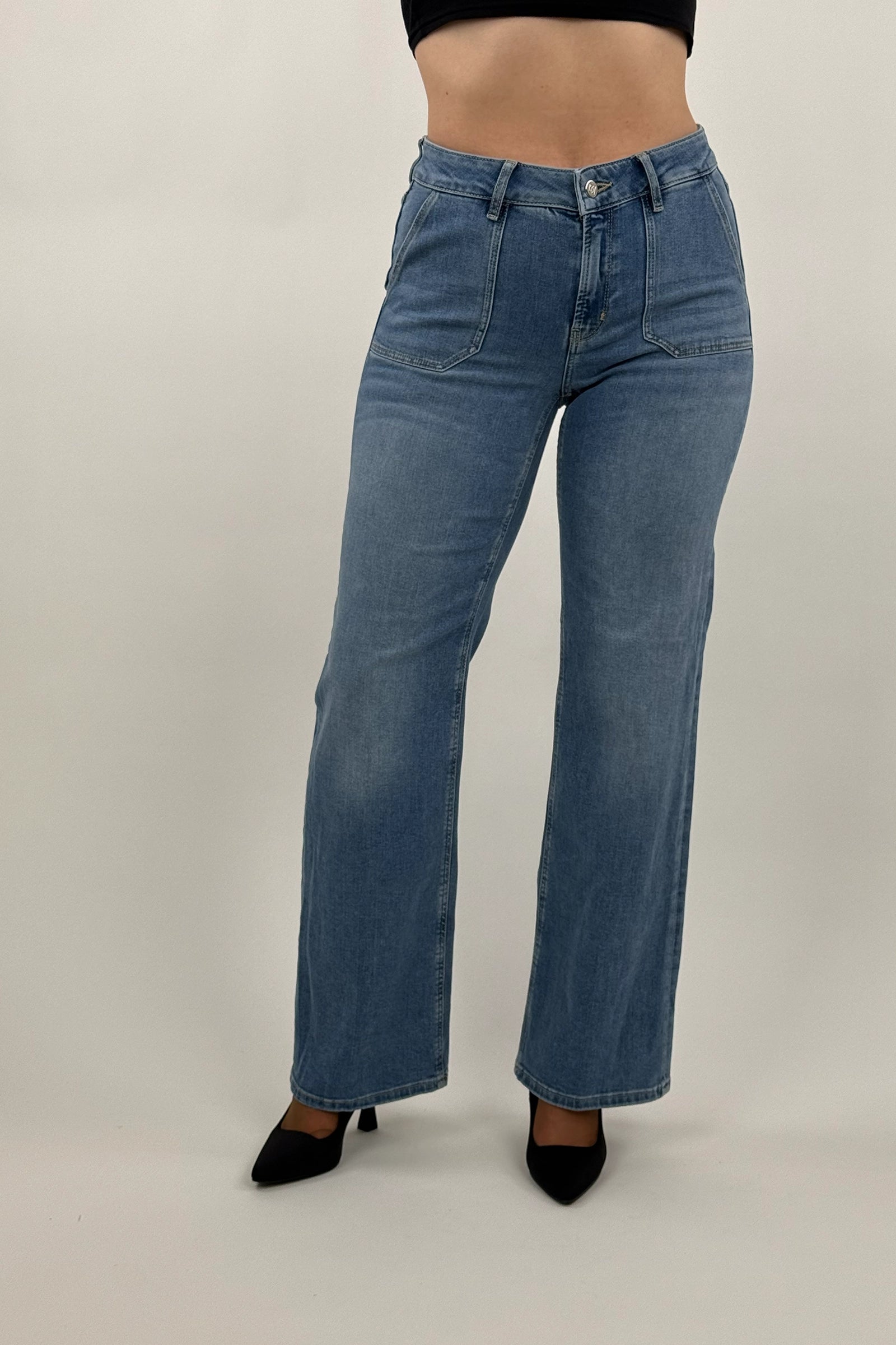 Farmerka patch pocket jeans