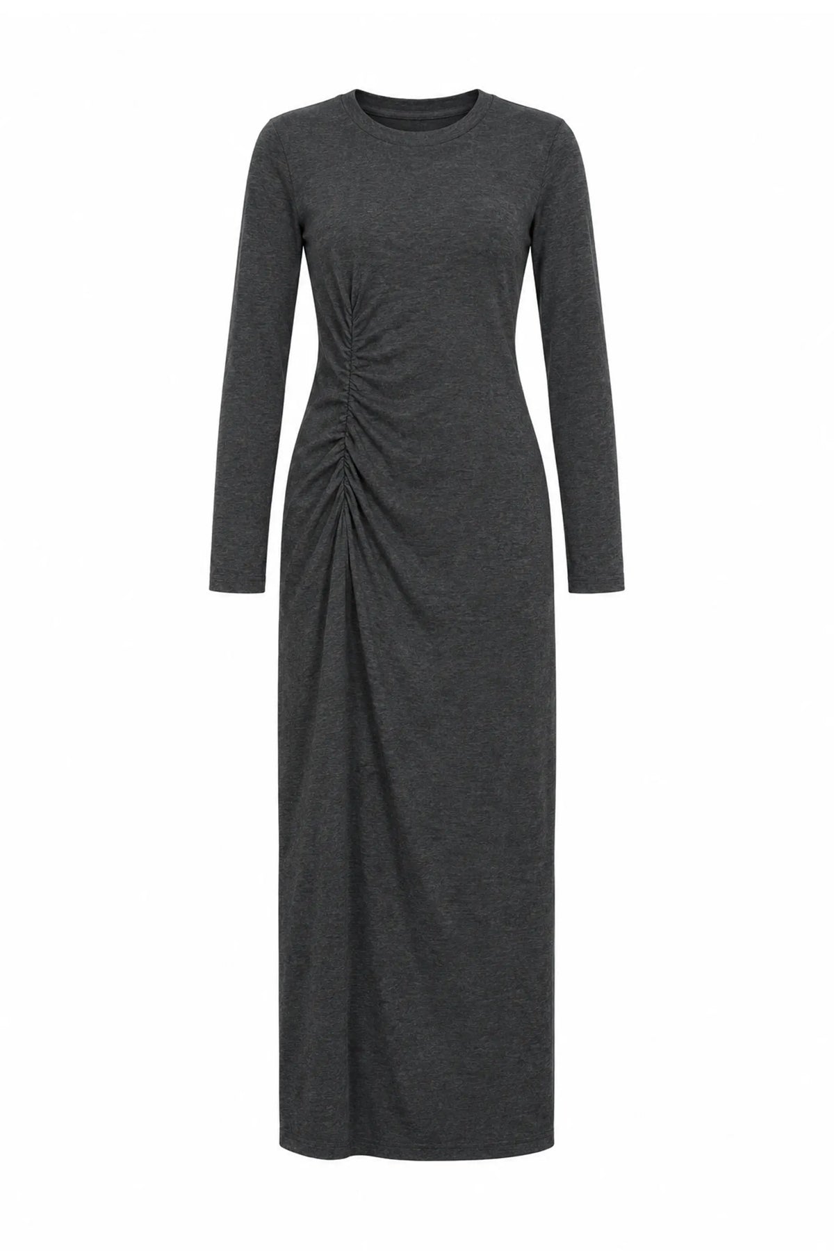 Fustan ruched side slit