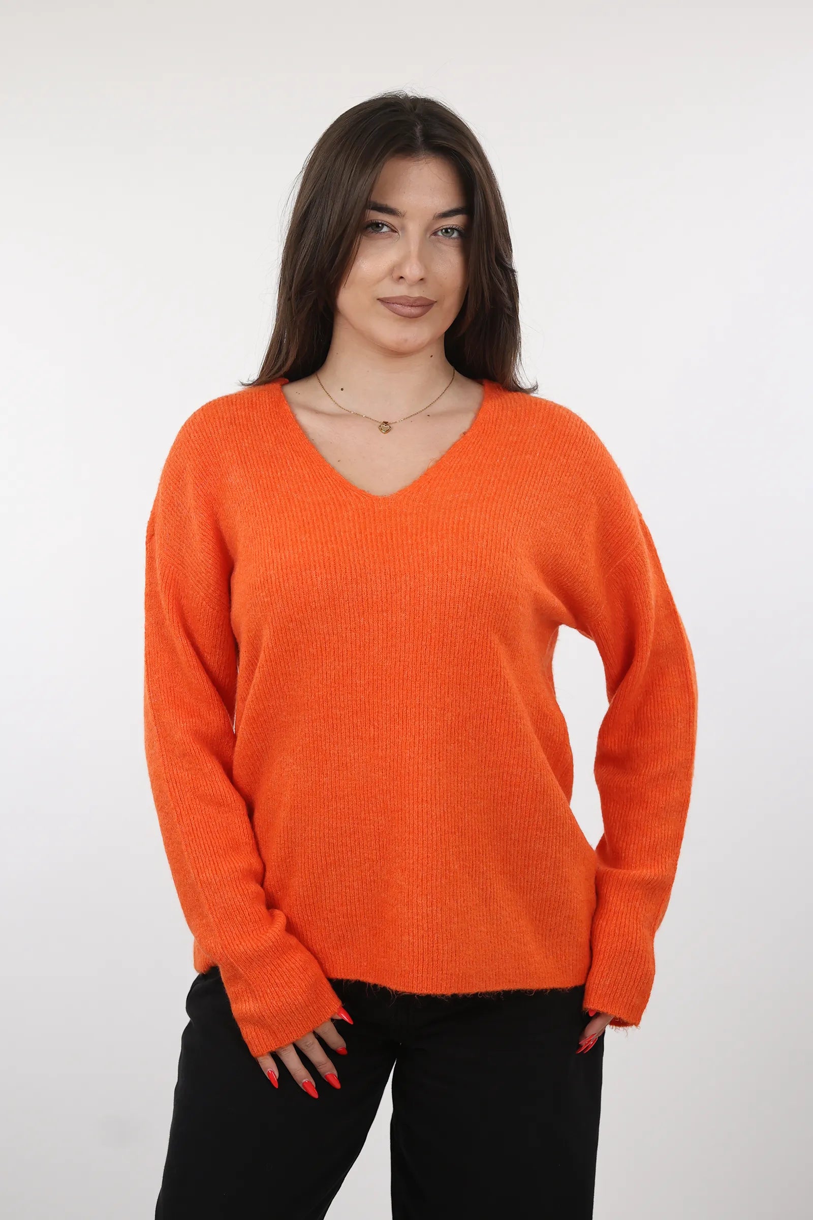 XHEMPER Deep V Knit
