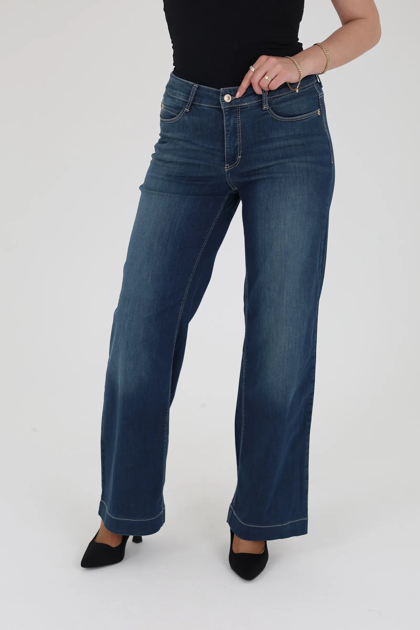 Farmerka high waisted flare