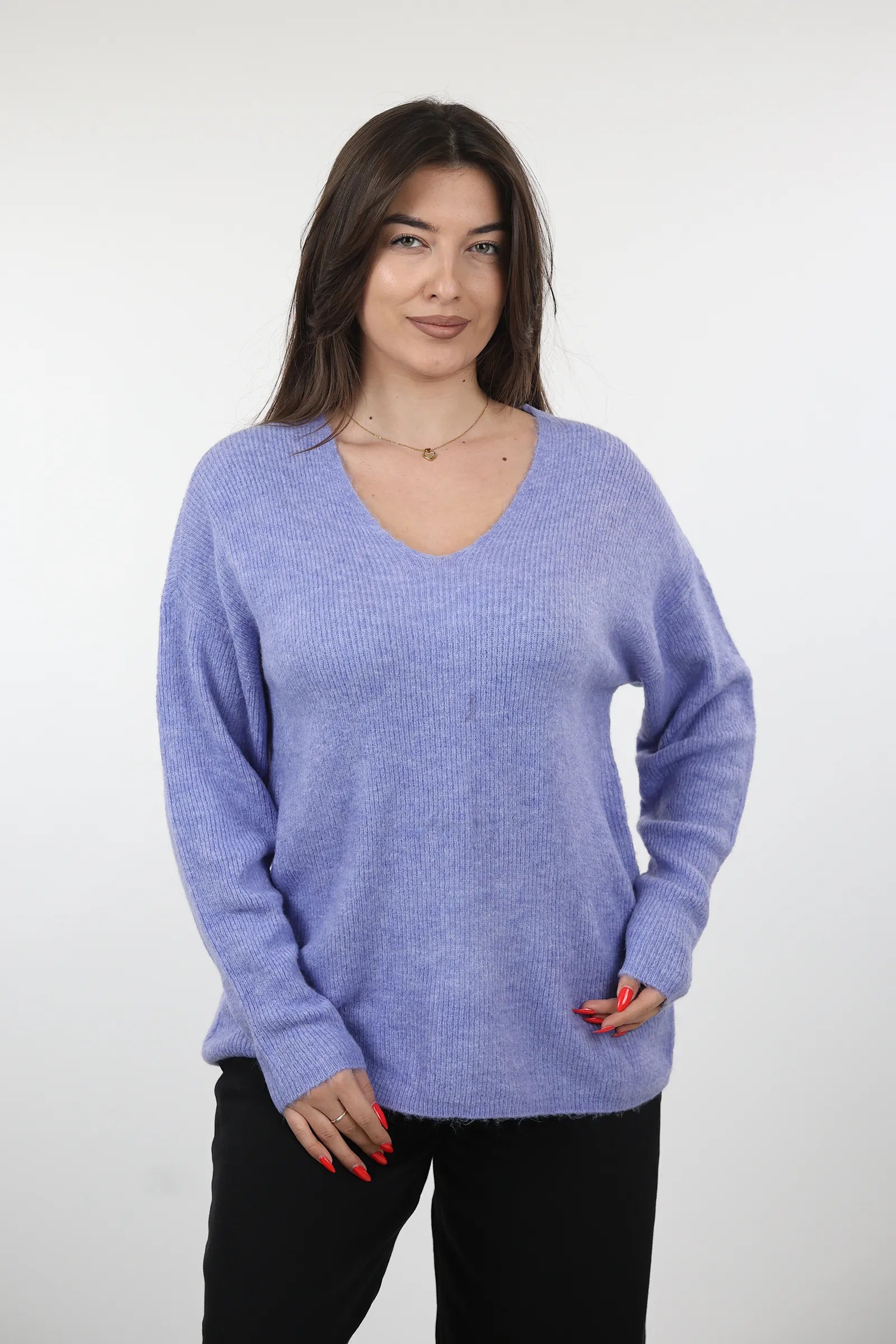 XHEMPER Deep V Knit