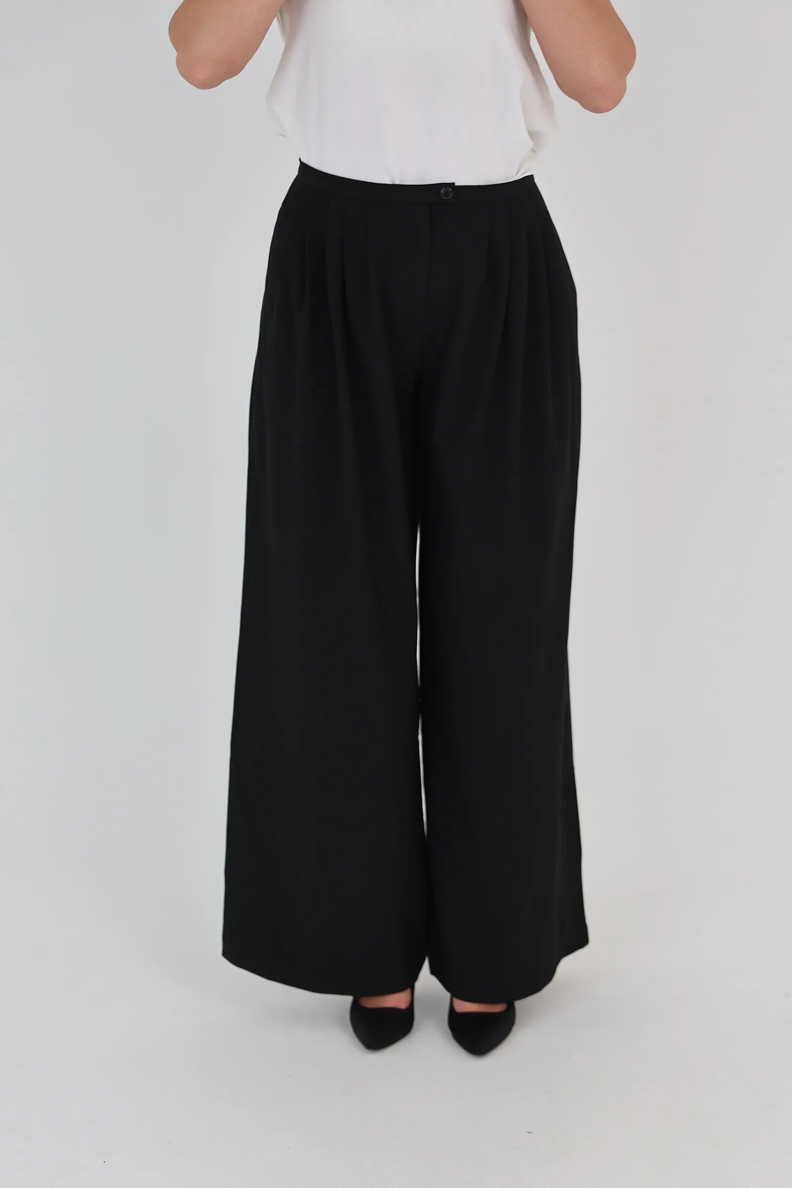 Pantallona flowy black