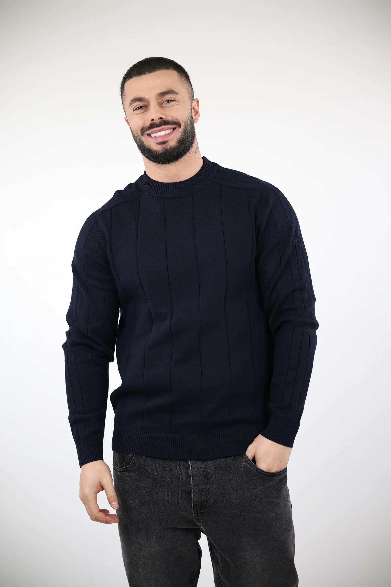 XHEMPER Vertical Stripe Sweater
