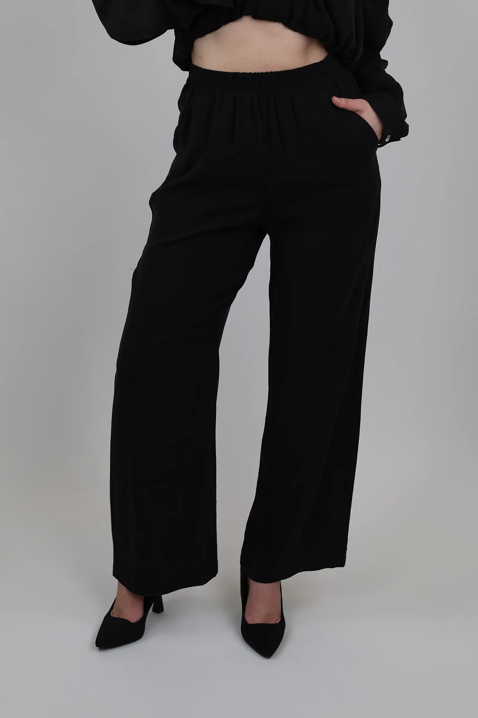Pantallona casual high rise