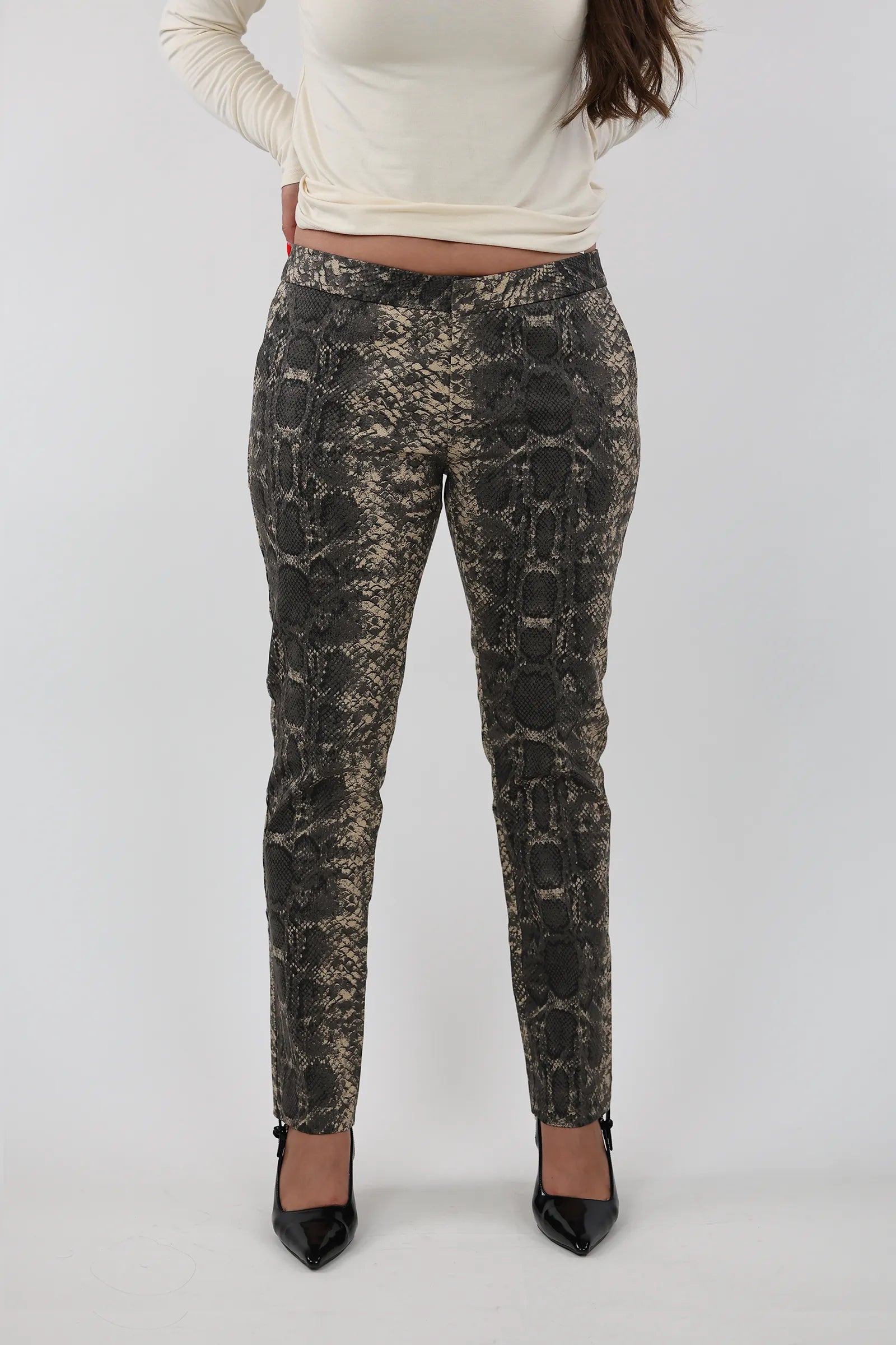 PANTALLONA SKINNY SNAKESKIN