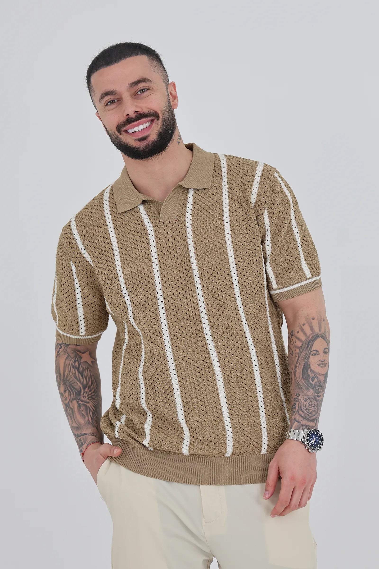 Maice striped crochet