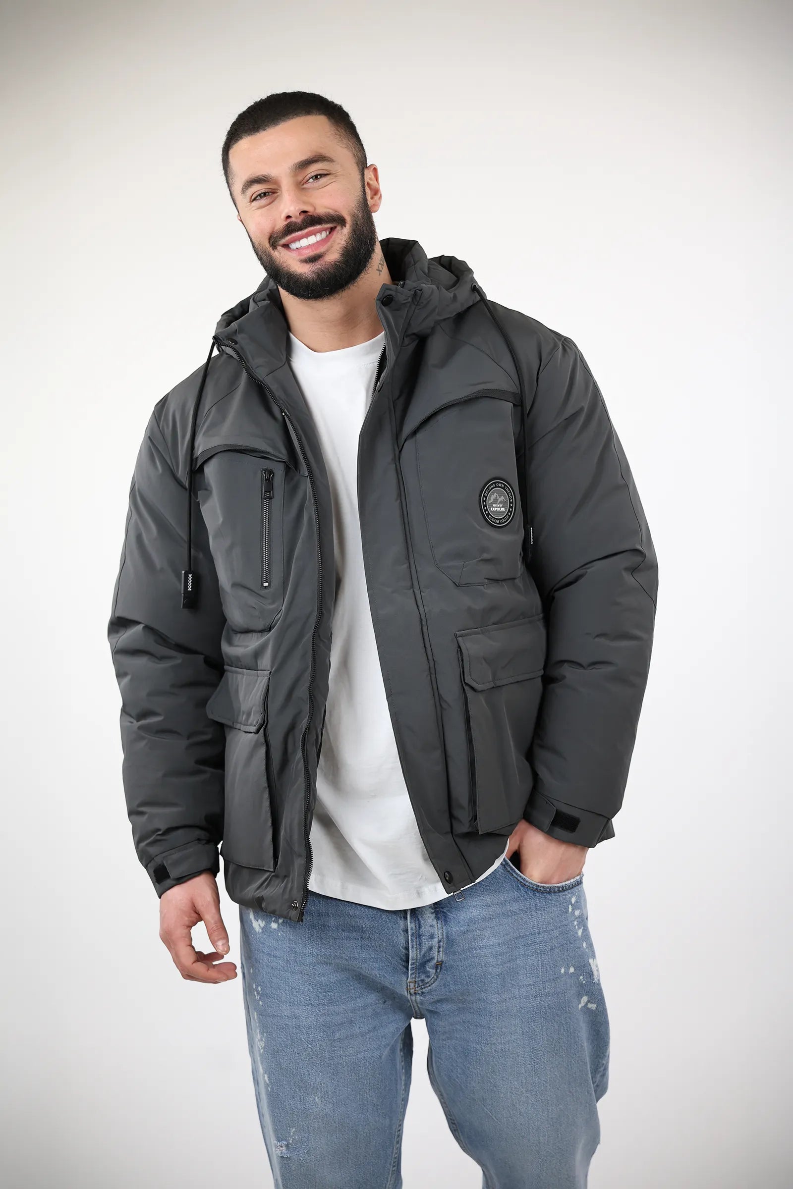 JAKNE Hooded Puffer Jacket
