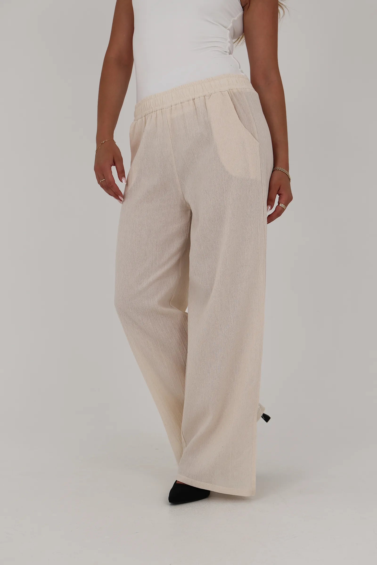 Pantallona relaxed wide leg