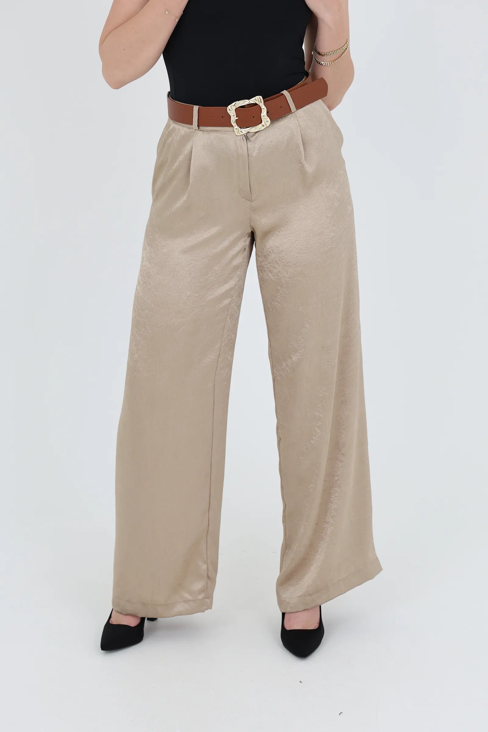 Pantallona elegant high waisted