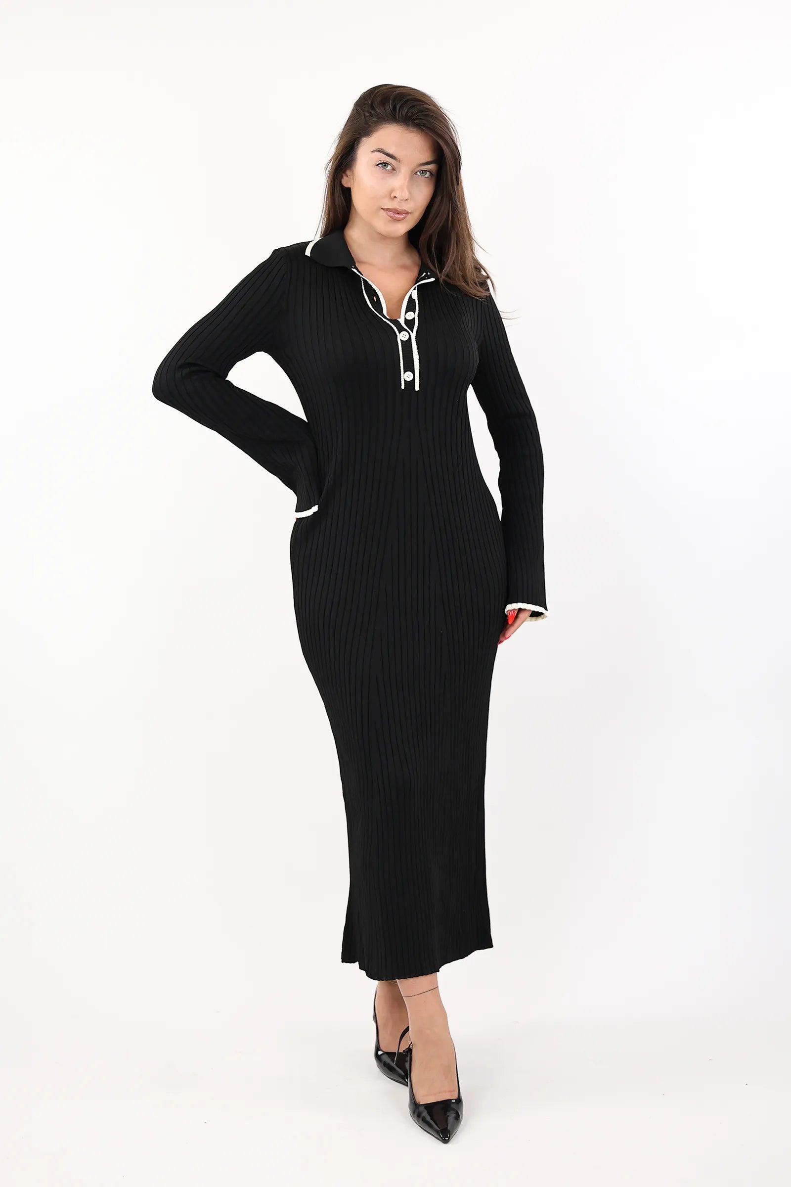 FUSTAN COLLARED KNIT