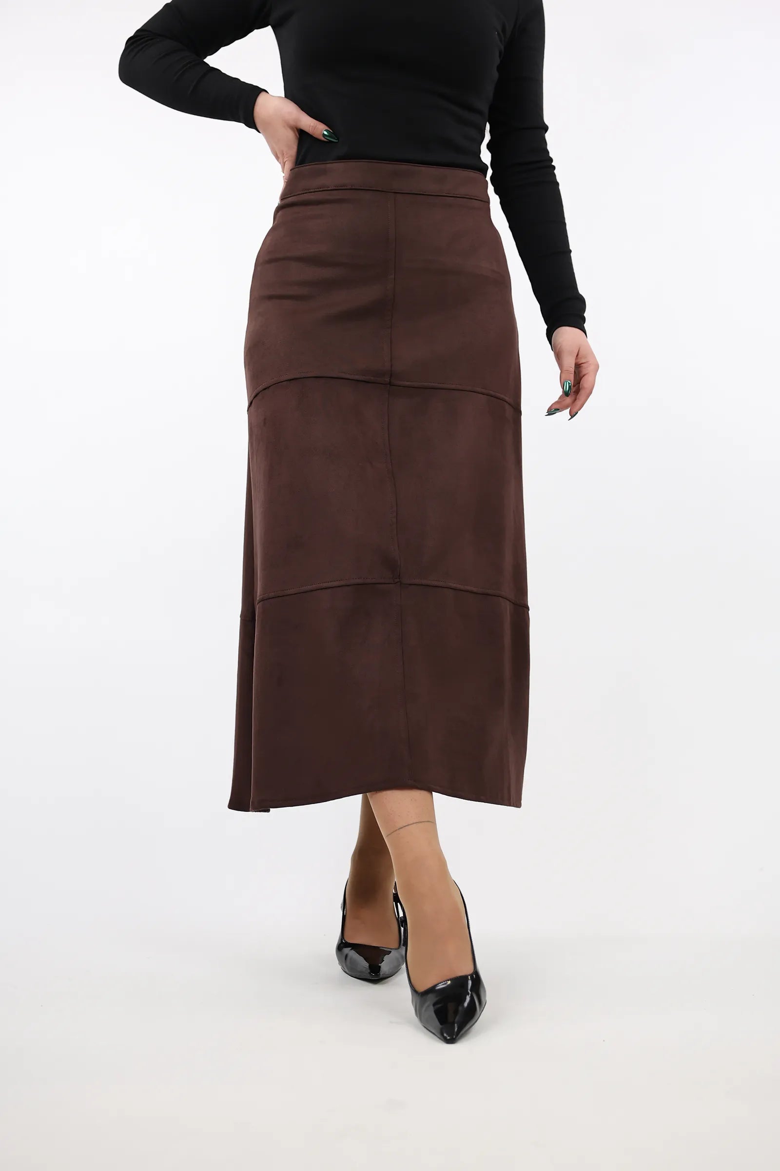 FUND Suede  MIDI SKIRT