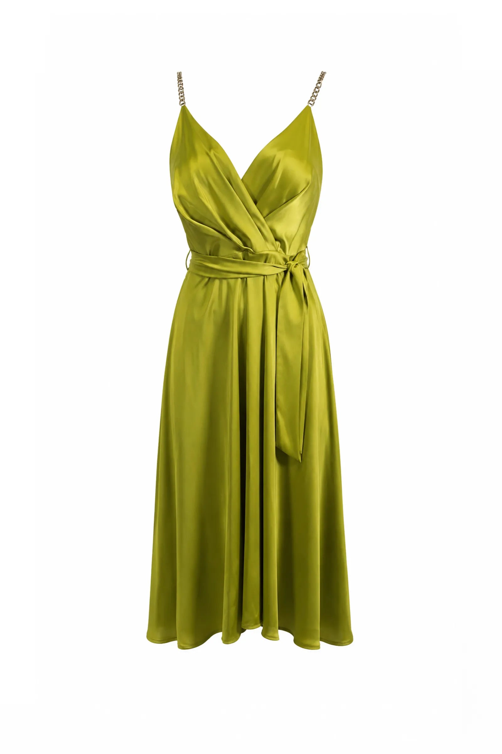 Fustan midi olive