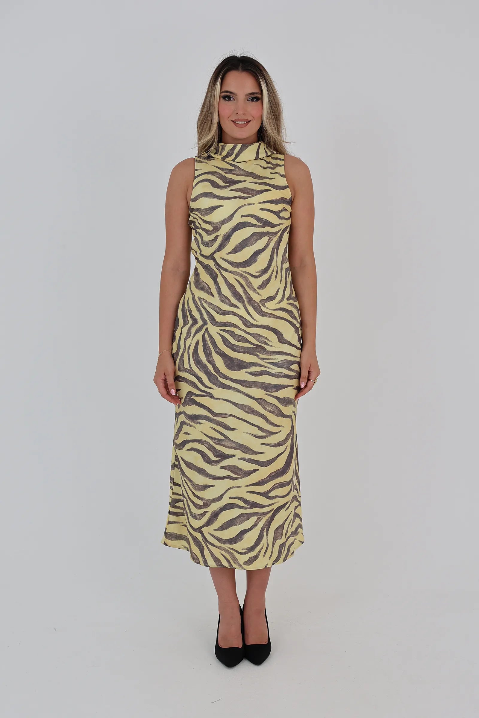 Fustan yellow zebra