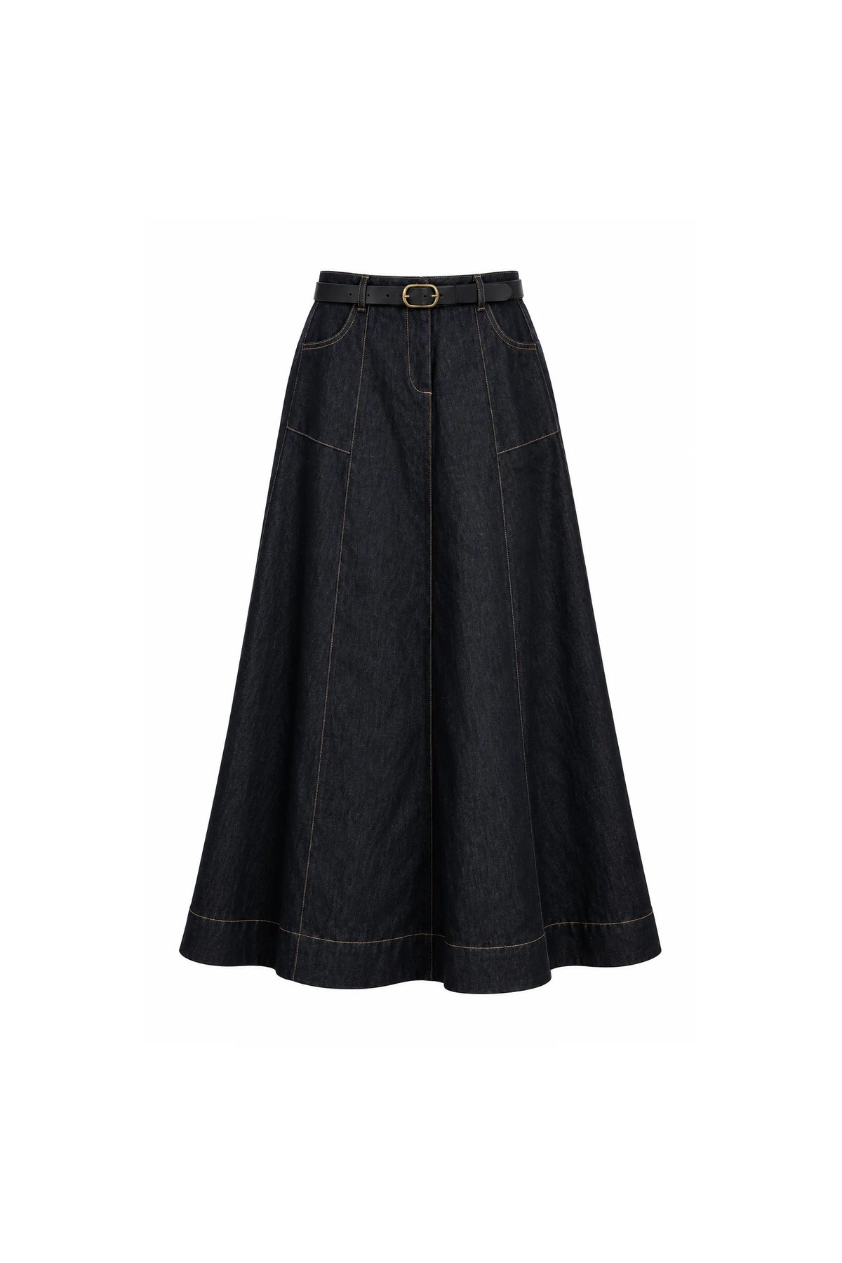 Fund a-line panel denim