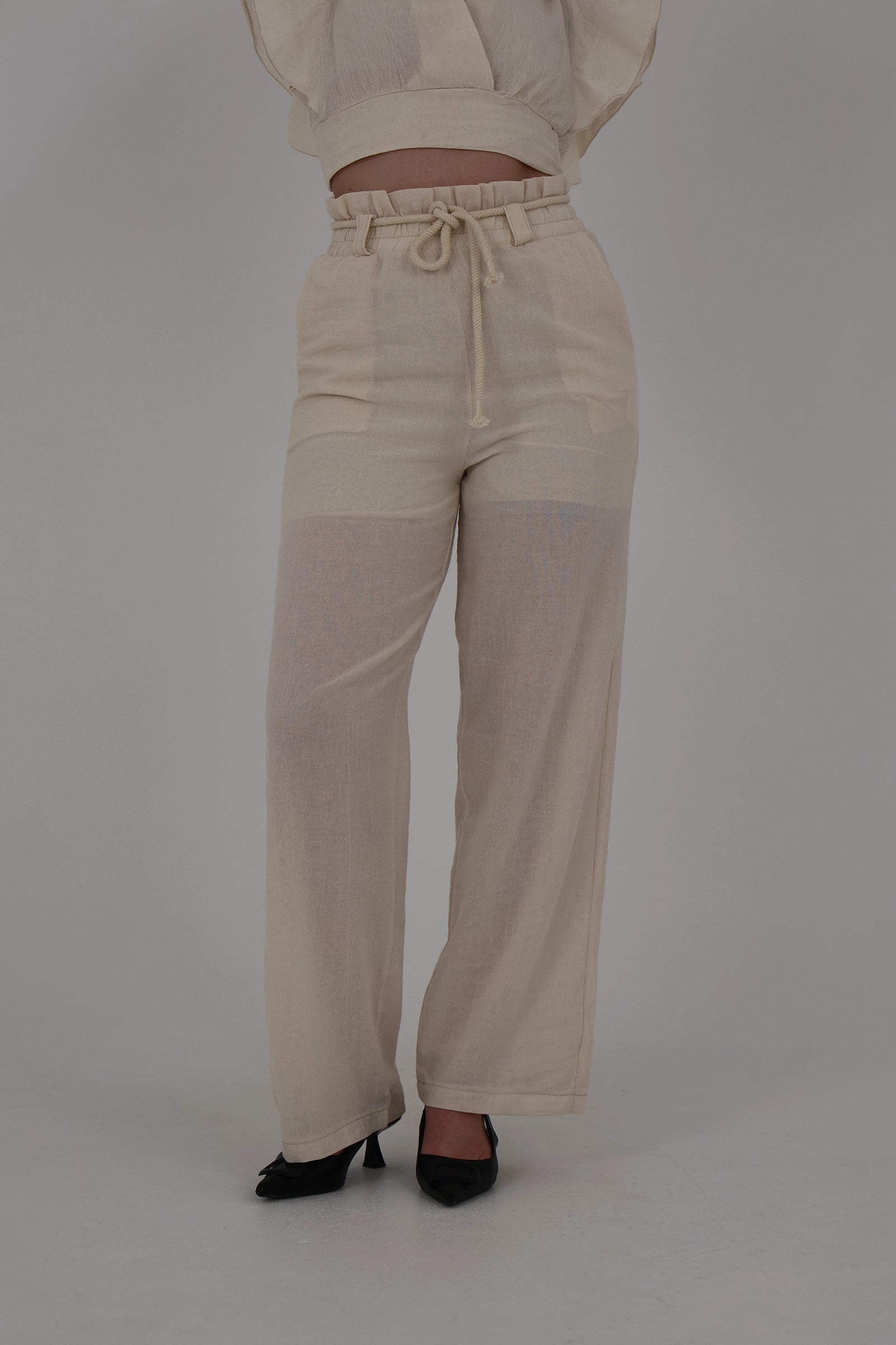 Pantallona waist wide leg