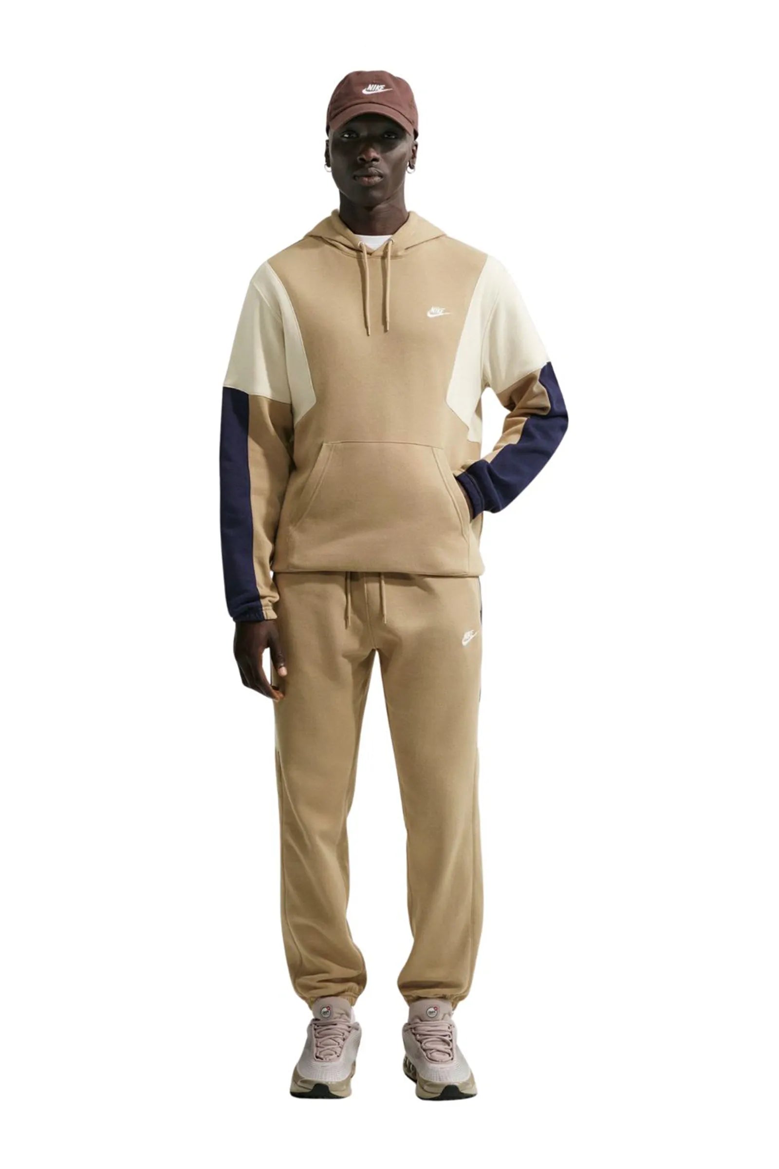 Set nike club fleece beige and blue HV1165-297