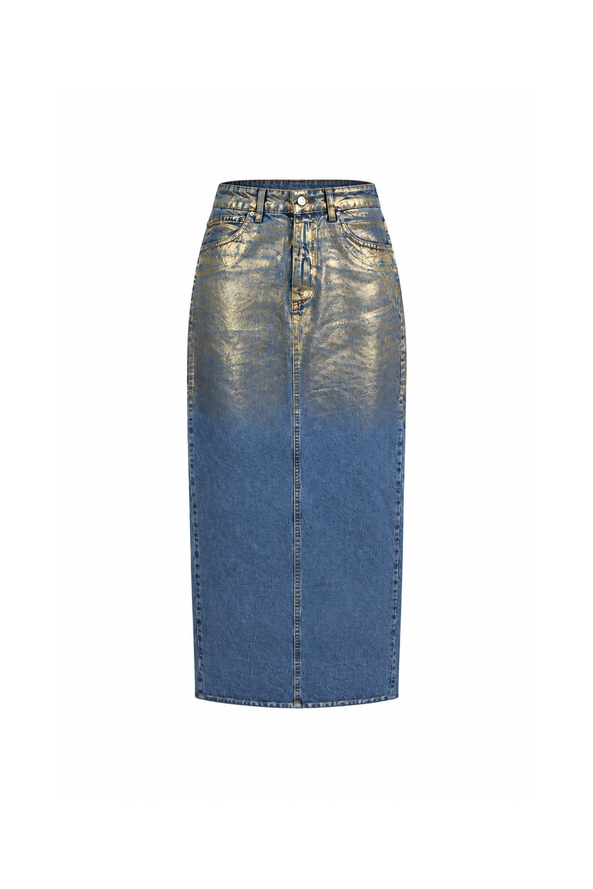 Fund metallic gold denim
