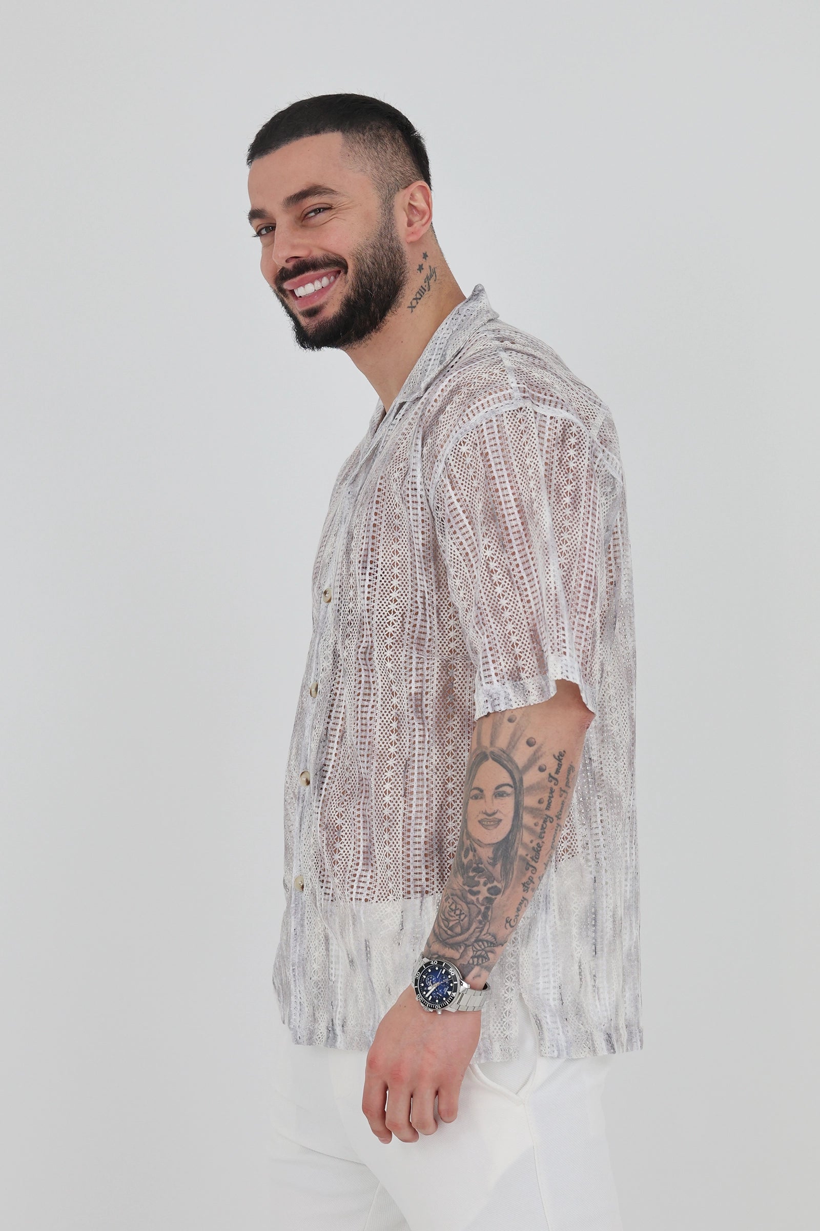 Kemishe striped crochet