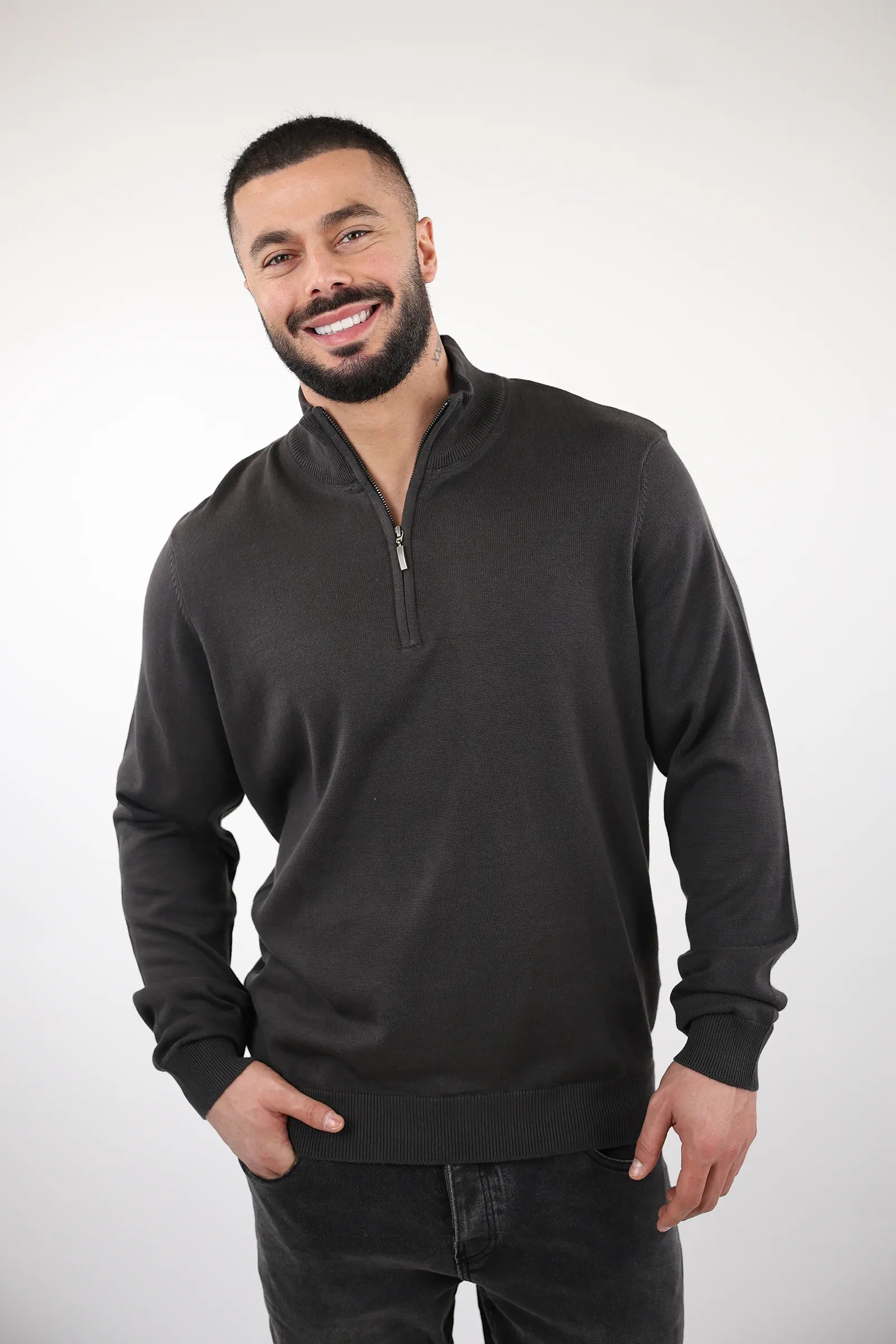 XHEMPER High Neck Zip up