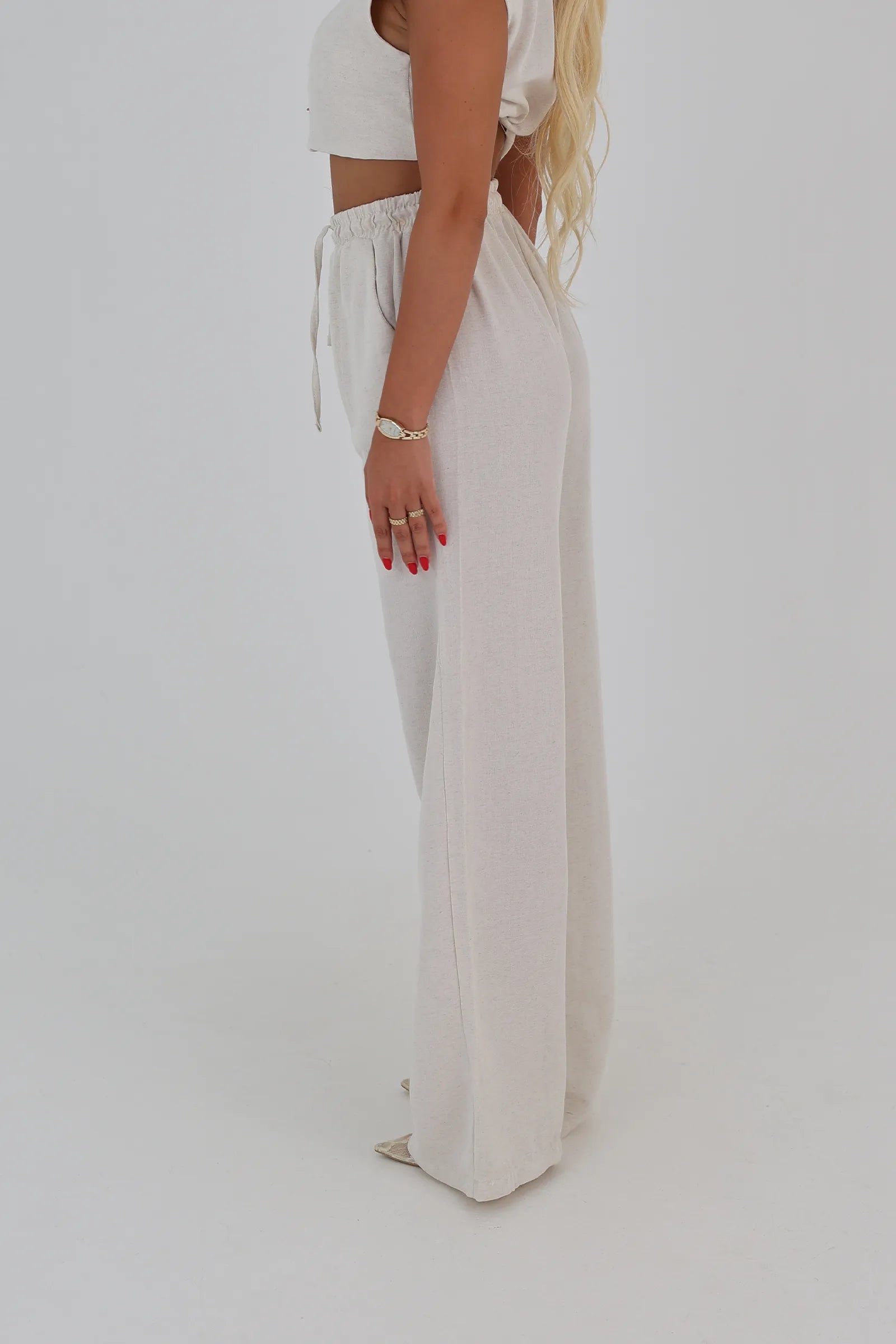 Pantallona boho beige