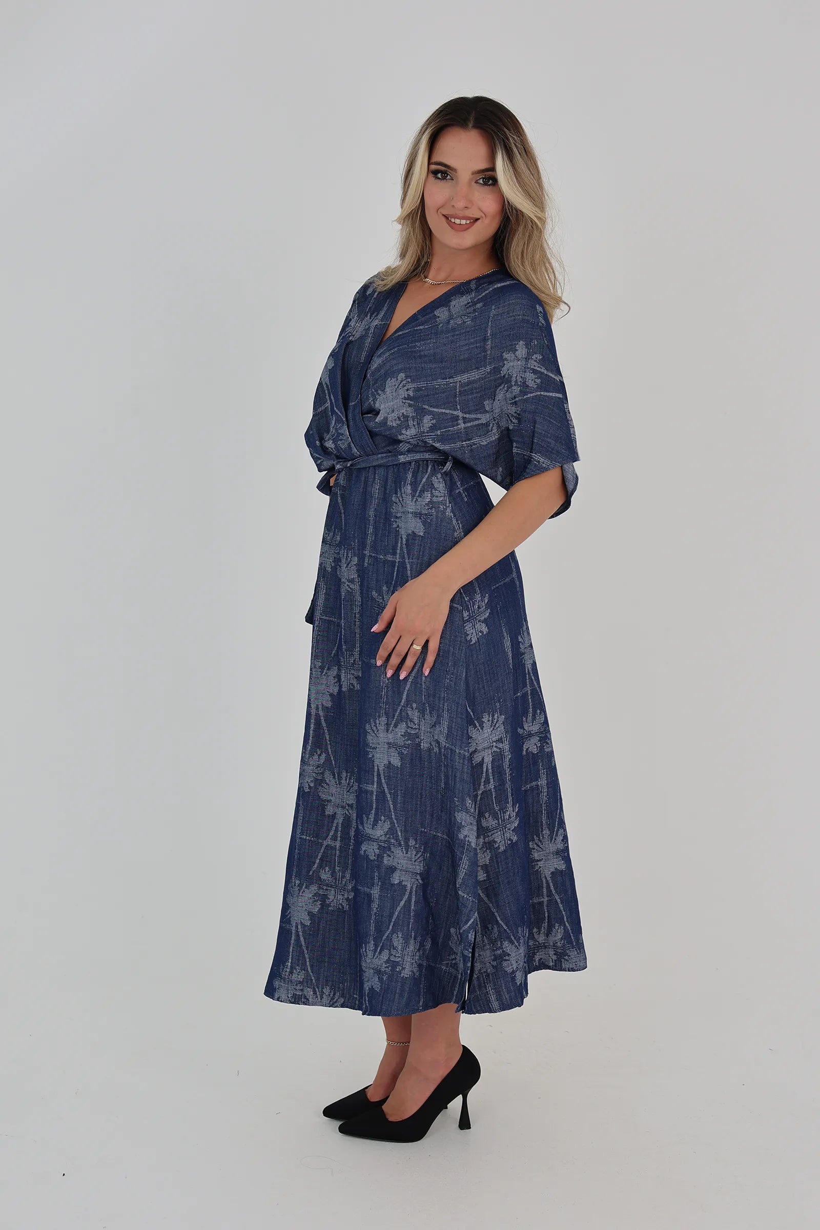 Fustan blue tropical