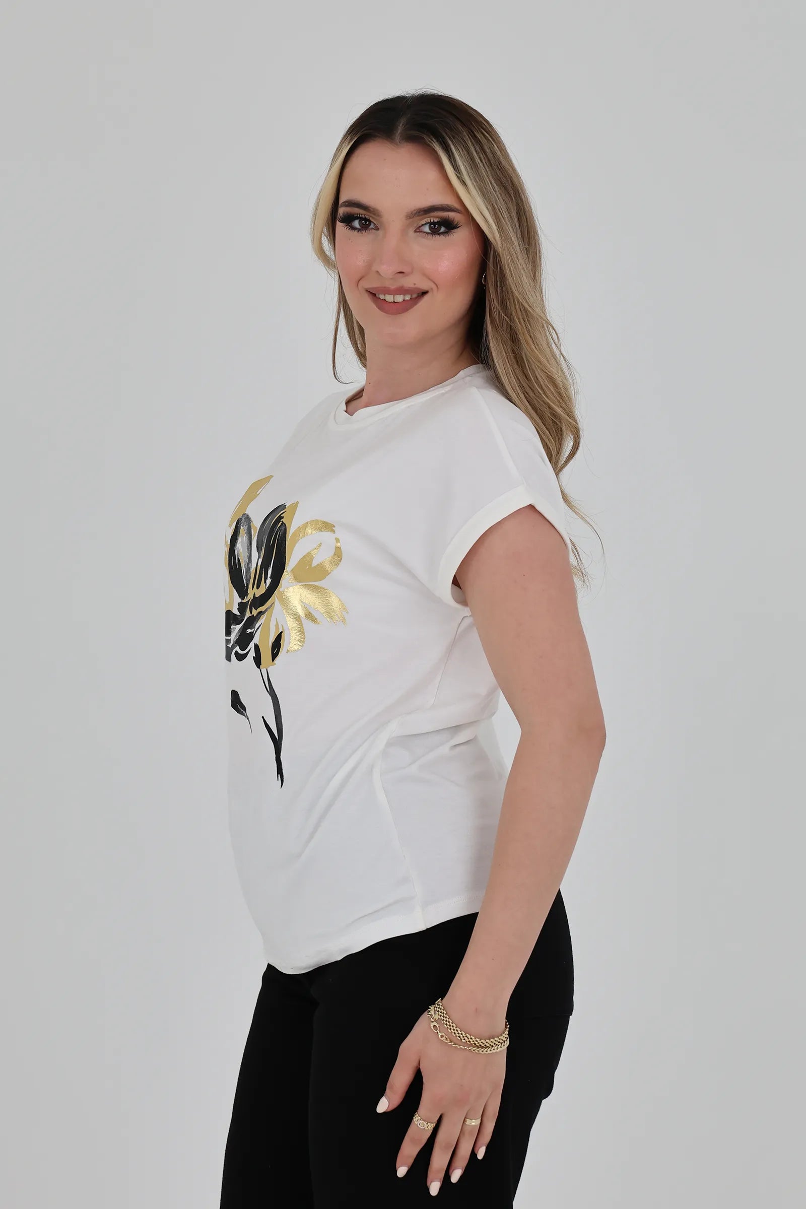 Maice gold foil floral
