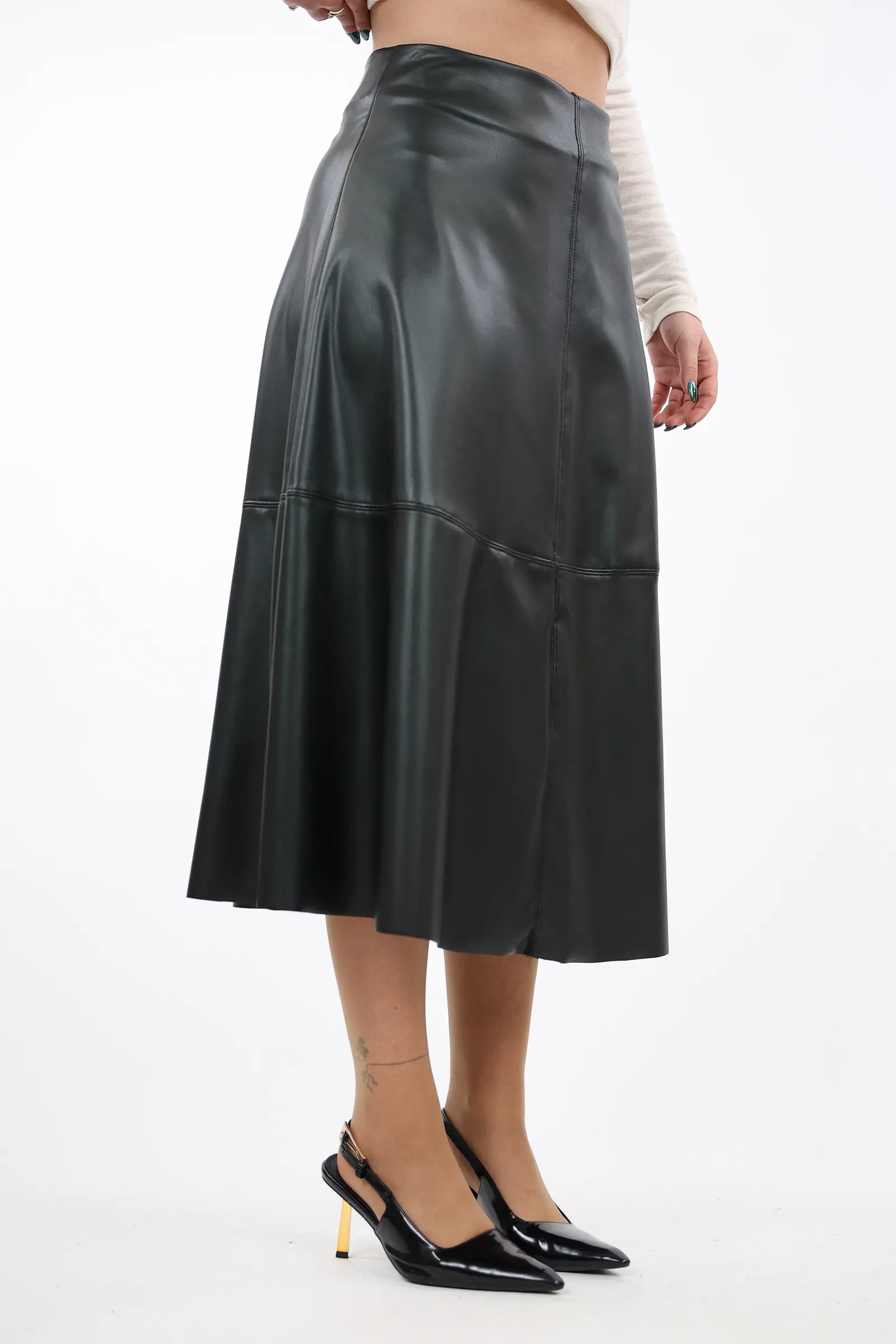 FUND LEATHER MIDI