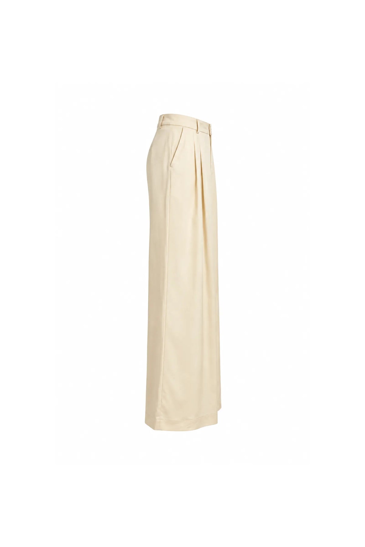 Pantallona cream satin