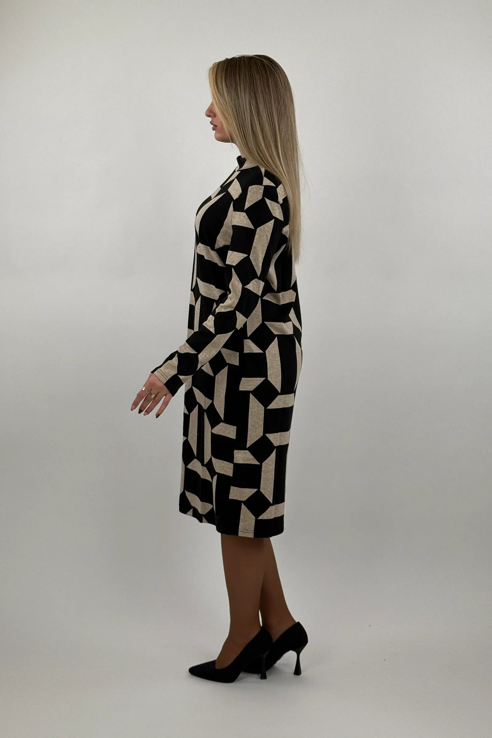 Fustan geometric print