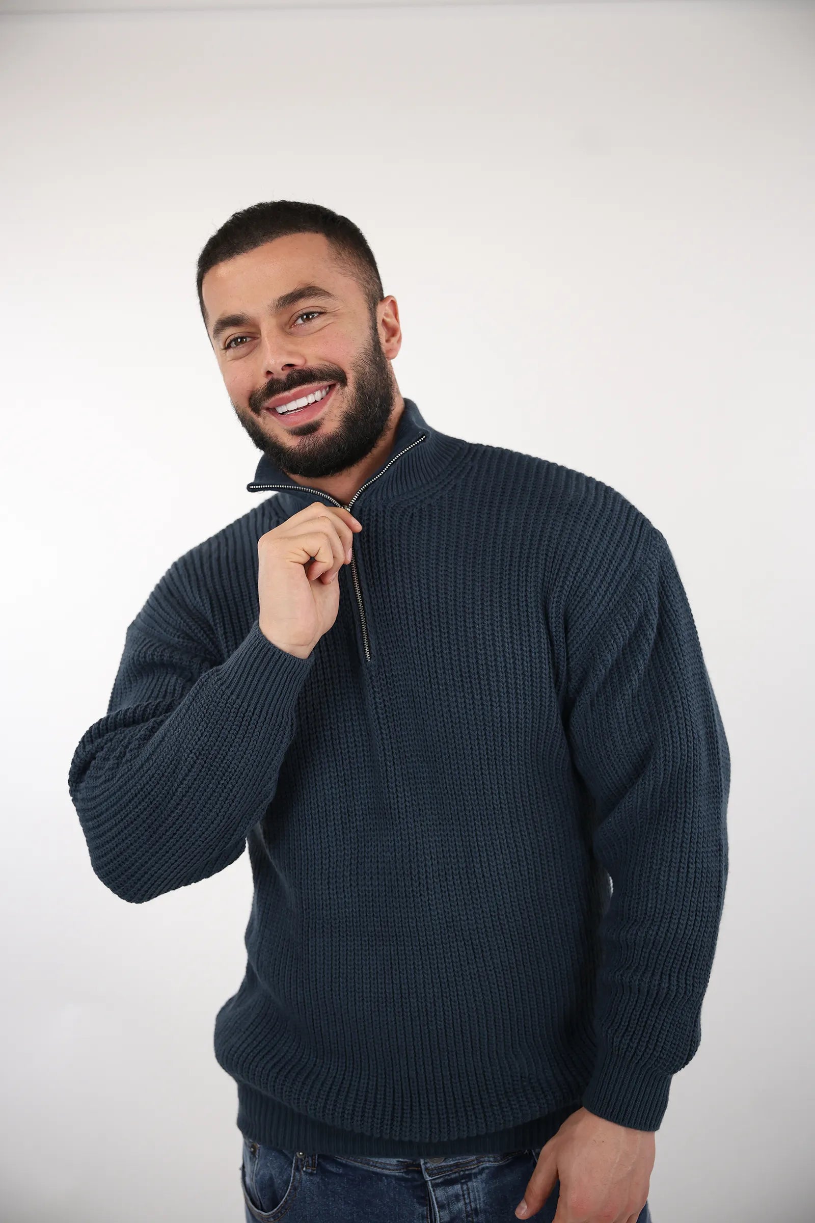 XHEMPER HALF-ZIP SWEATER