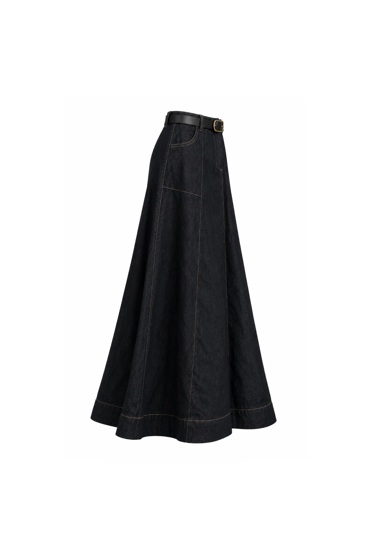 Fund a-line panel denim