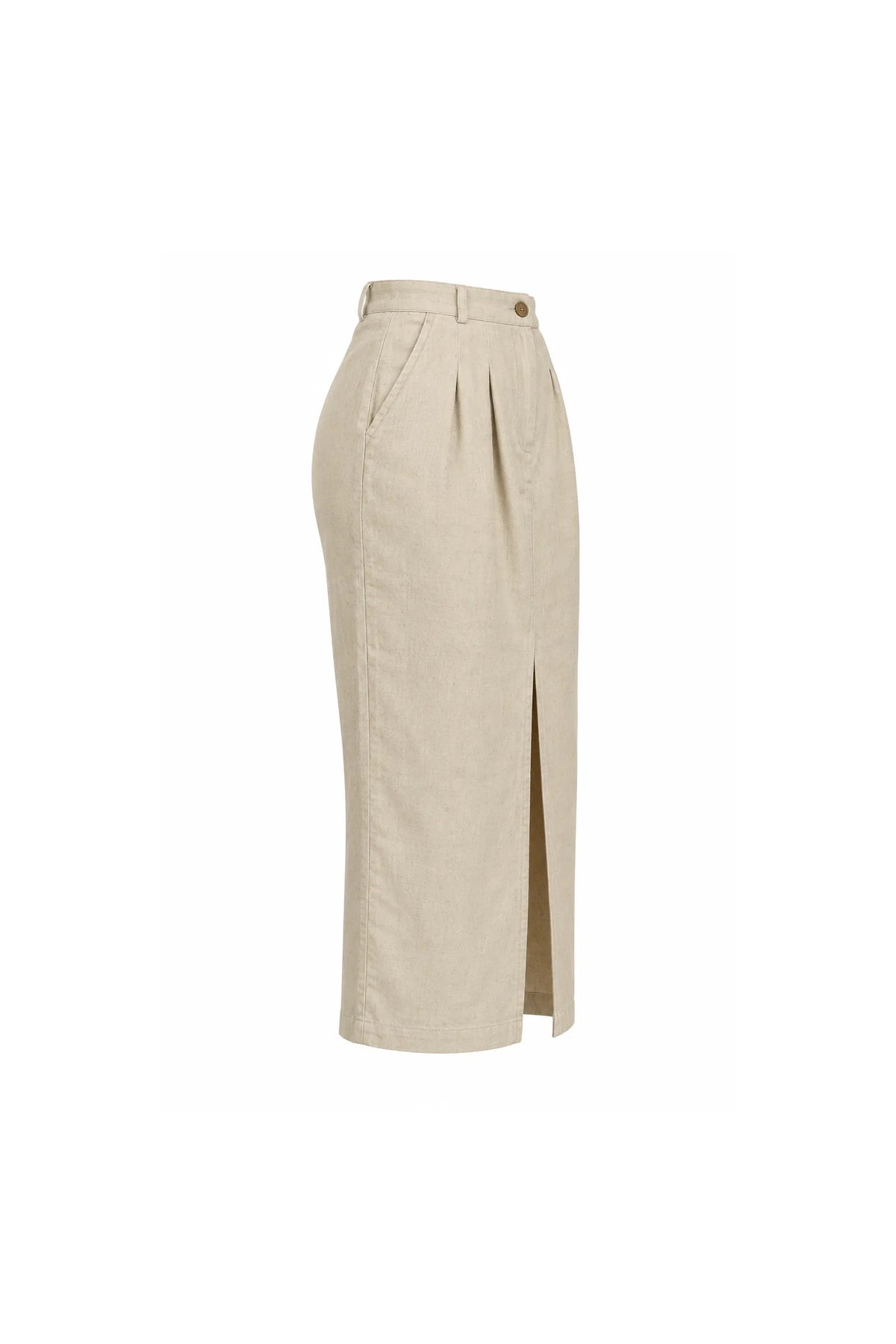 Fund front slit midi