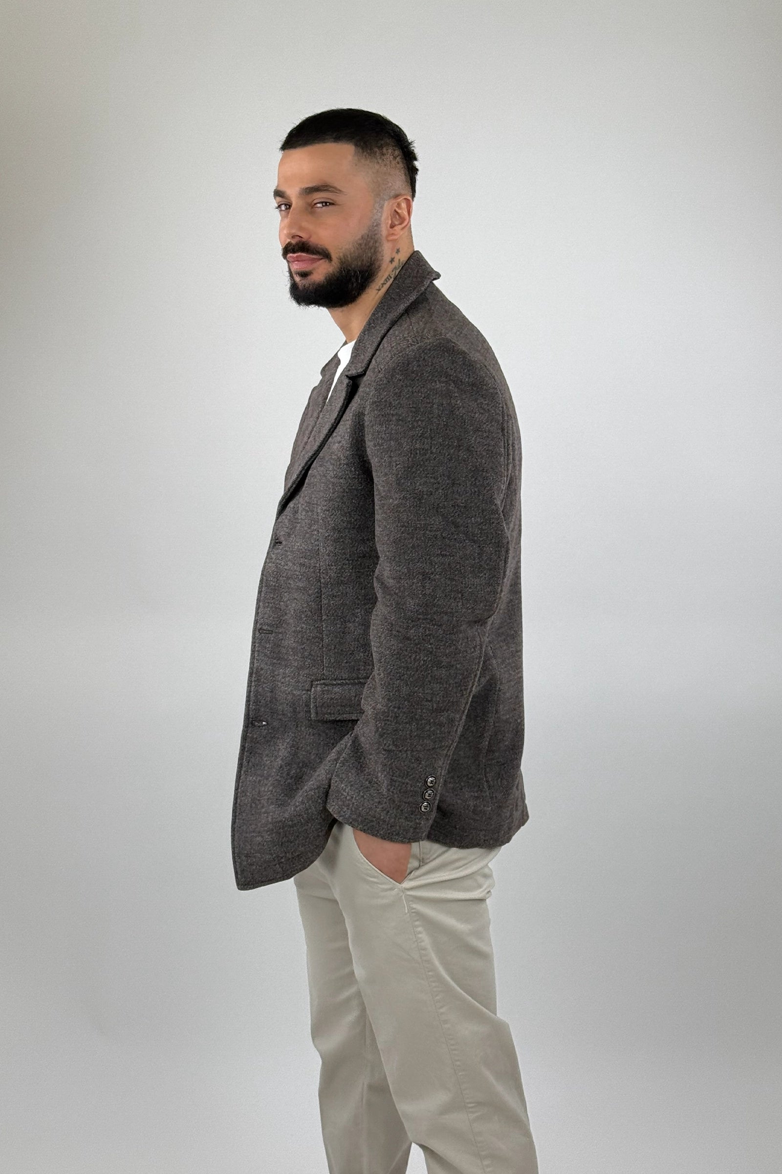 Pallto slim fit roll neck