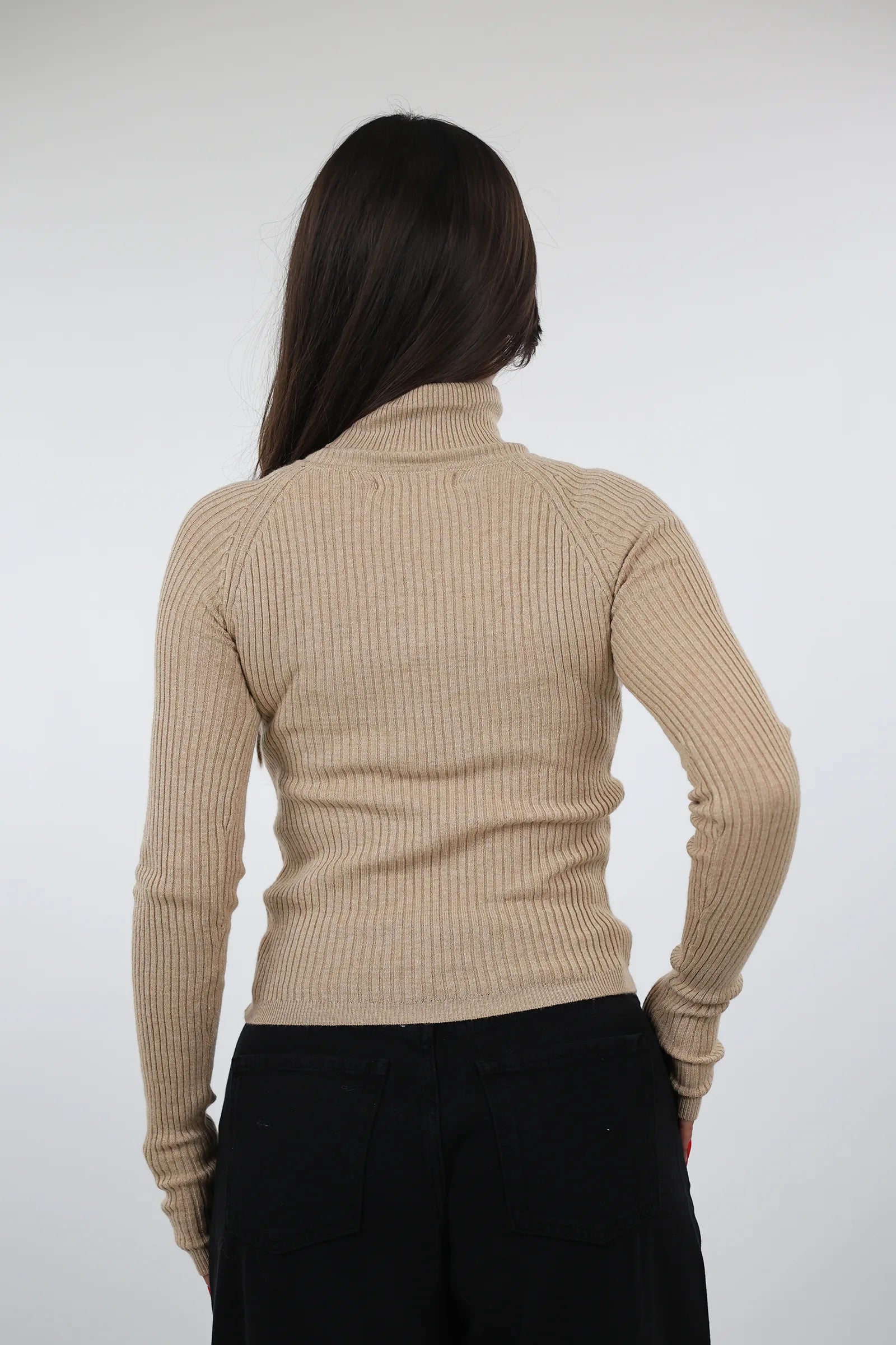 RROLLKE Fitted Rib-Knit