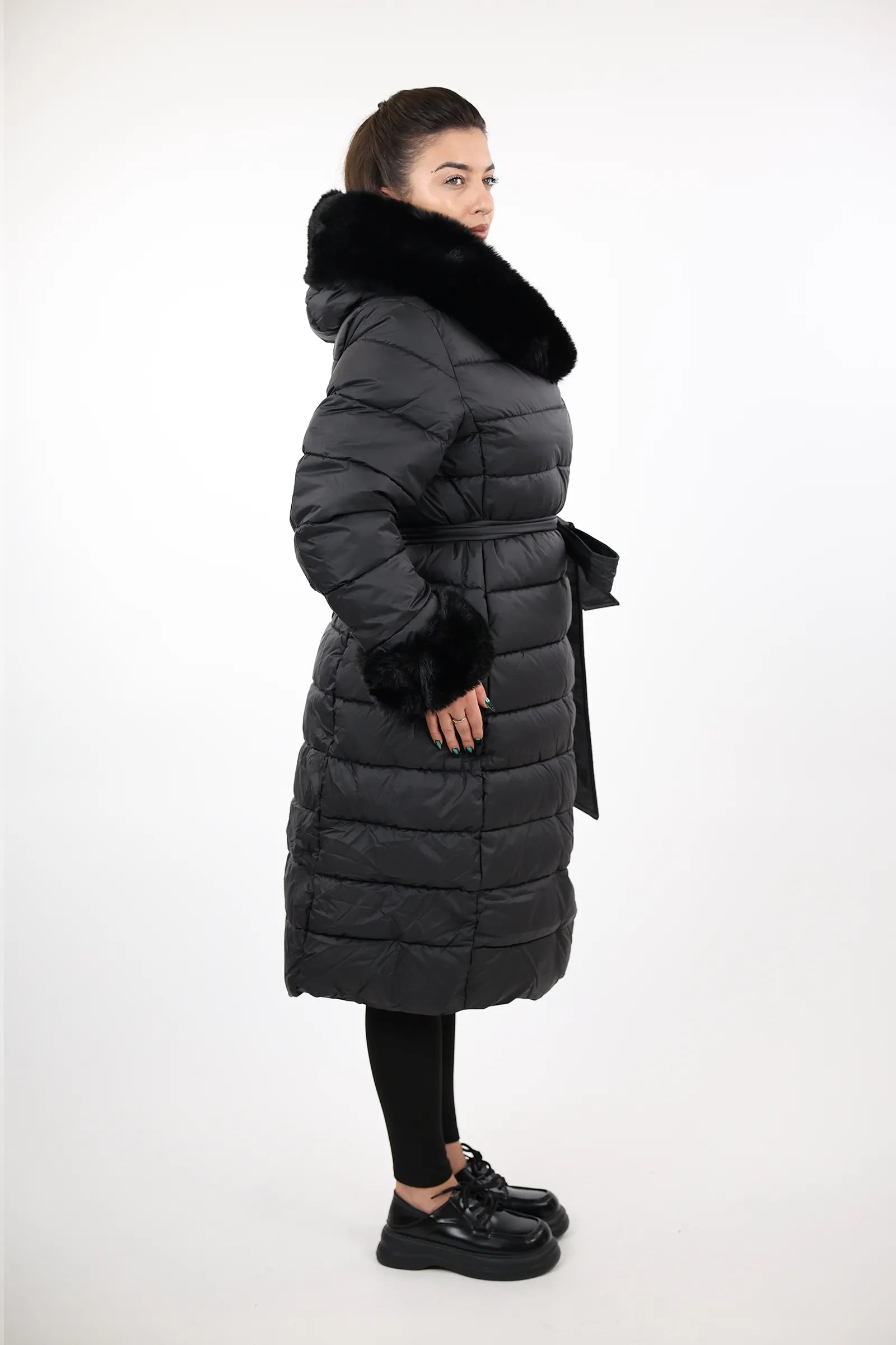 JAKNE Parka with Fur Cuffs