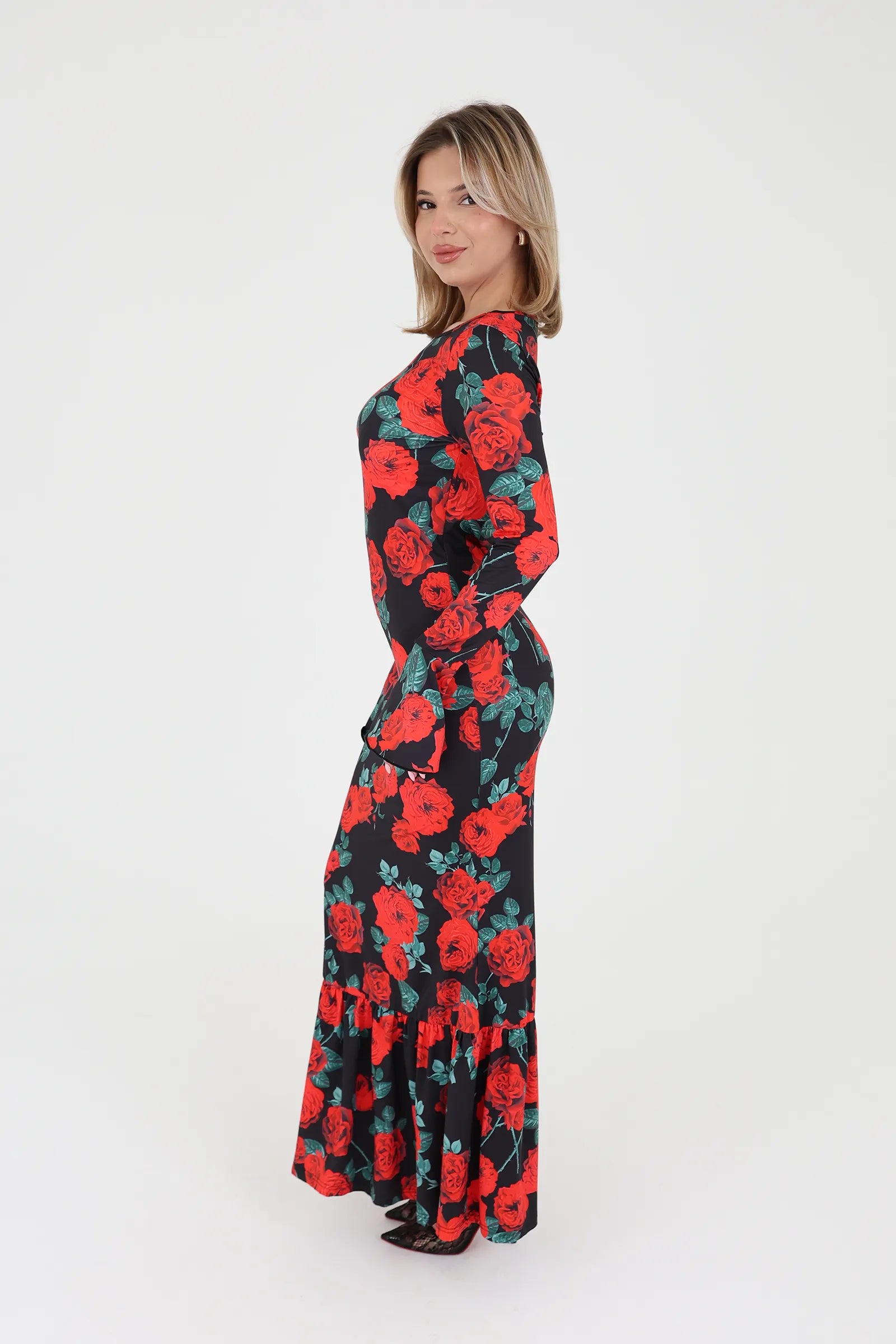 Fustan red rose
