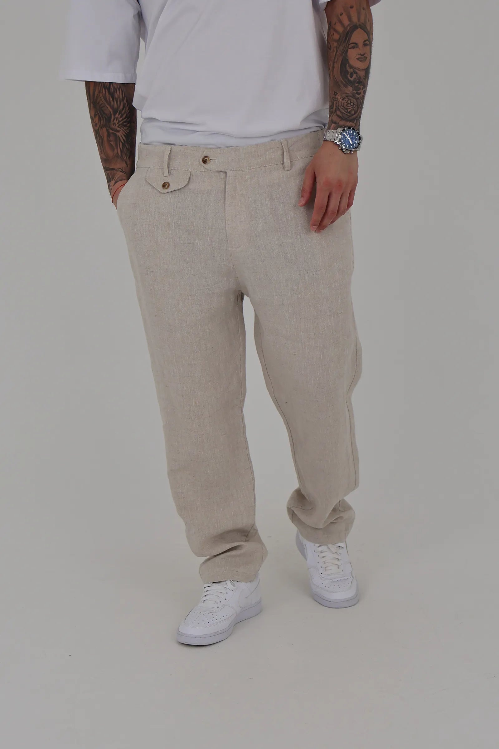 Pantallona linen chinos