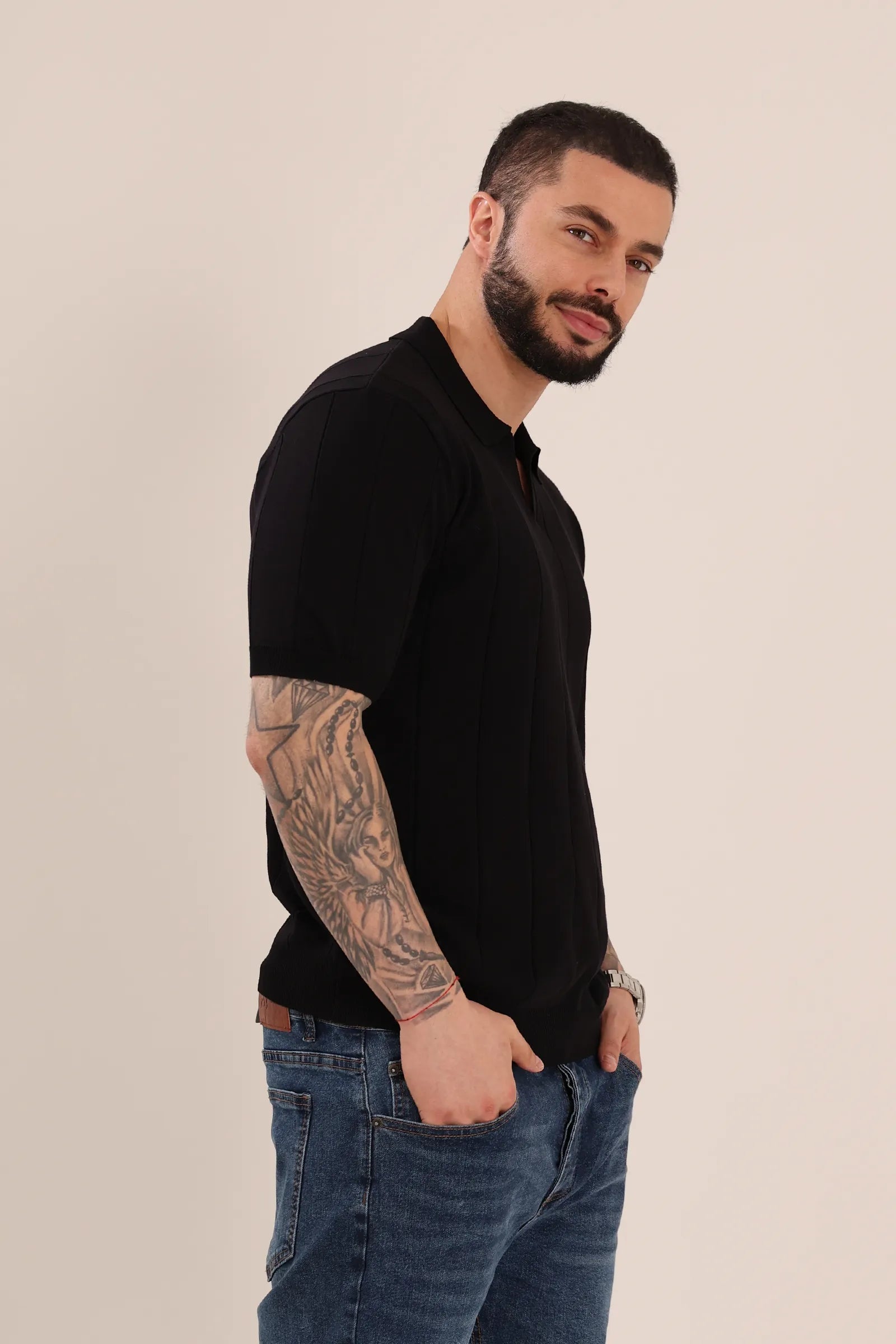 Maice open collar