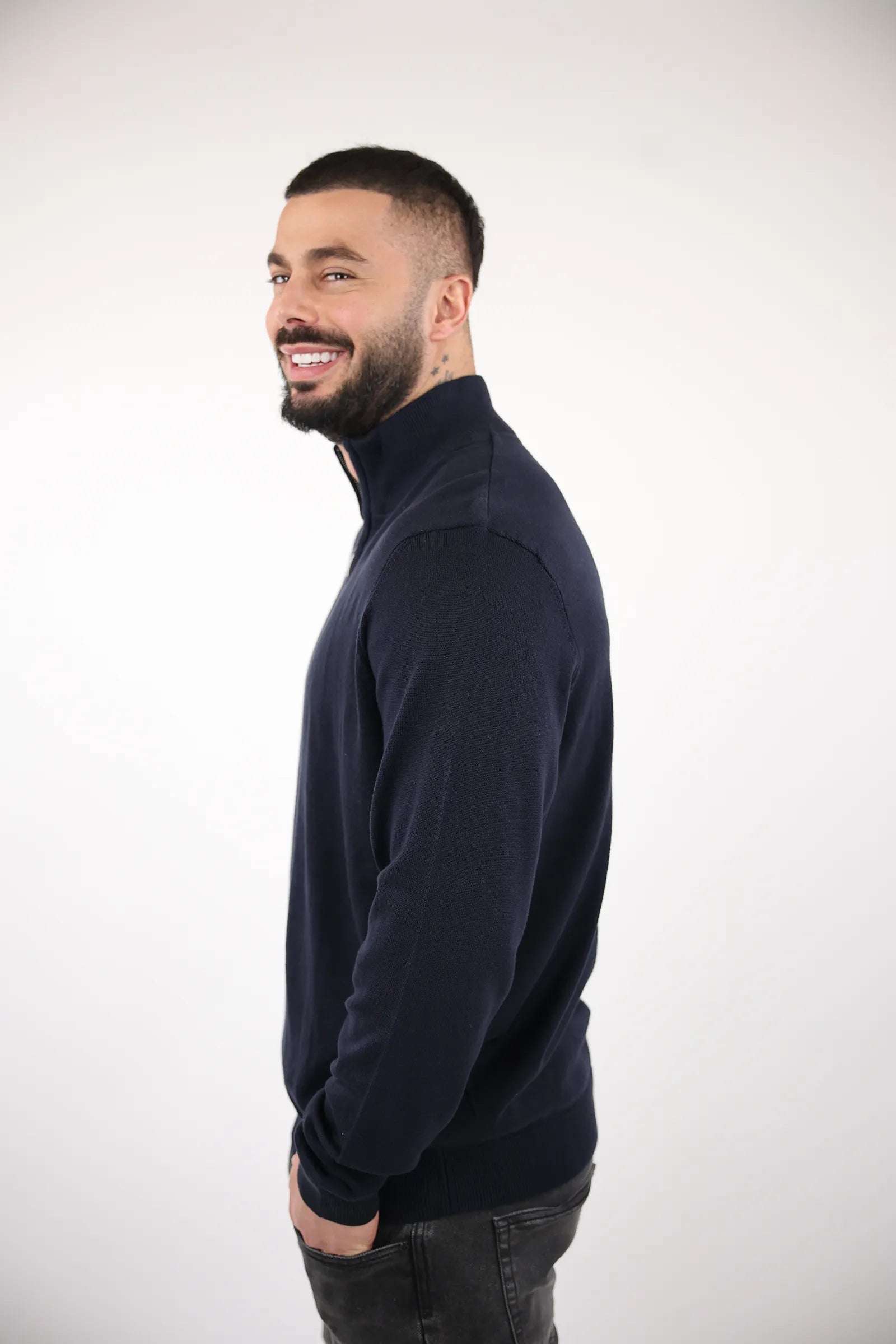 XHEMPER High Neck Zip up