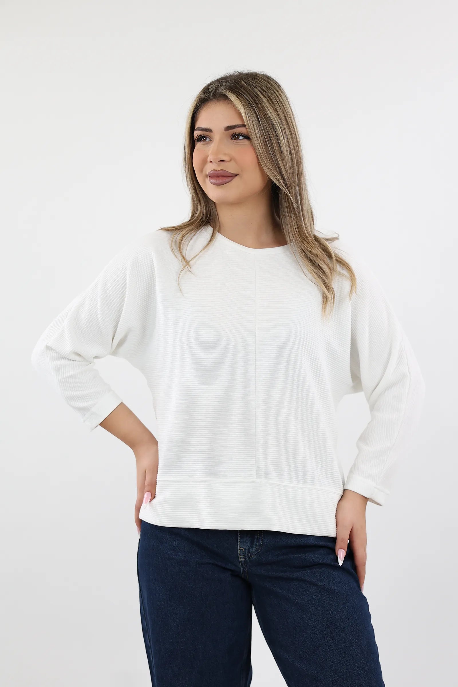 BLUZË WHITE DOLMAN
