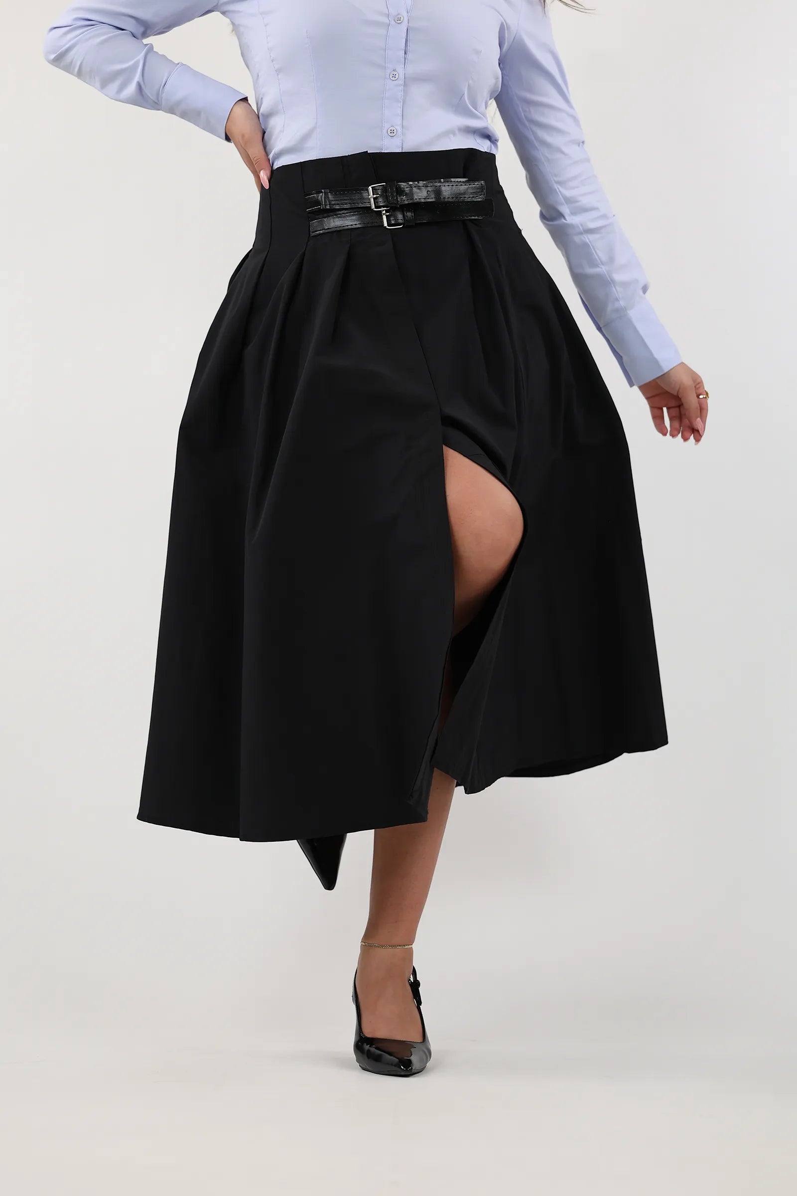 FUND PLEATED BELT