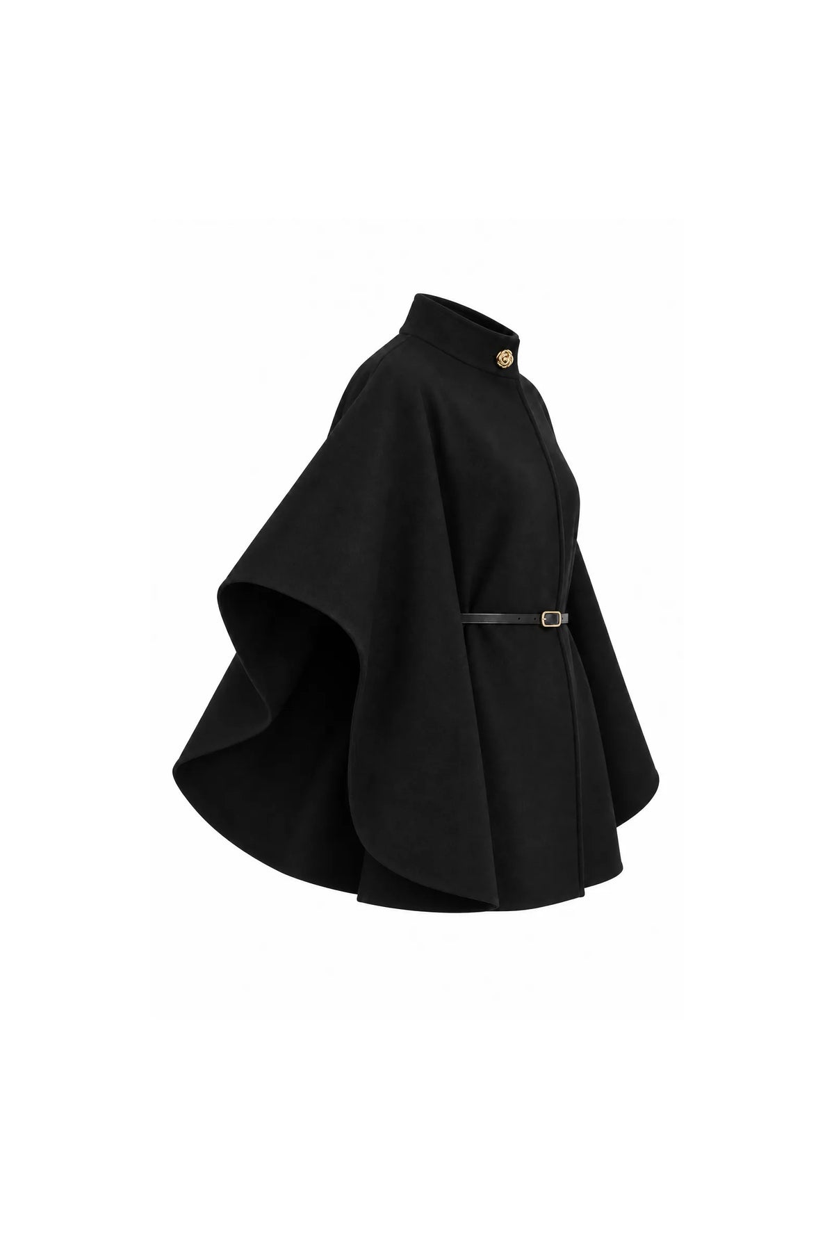 Sako mock-neck poncho