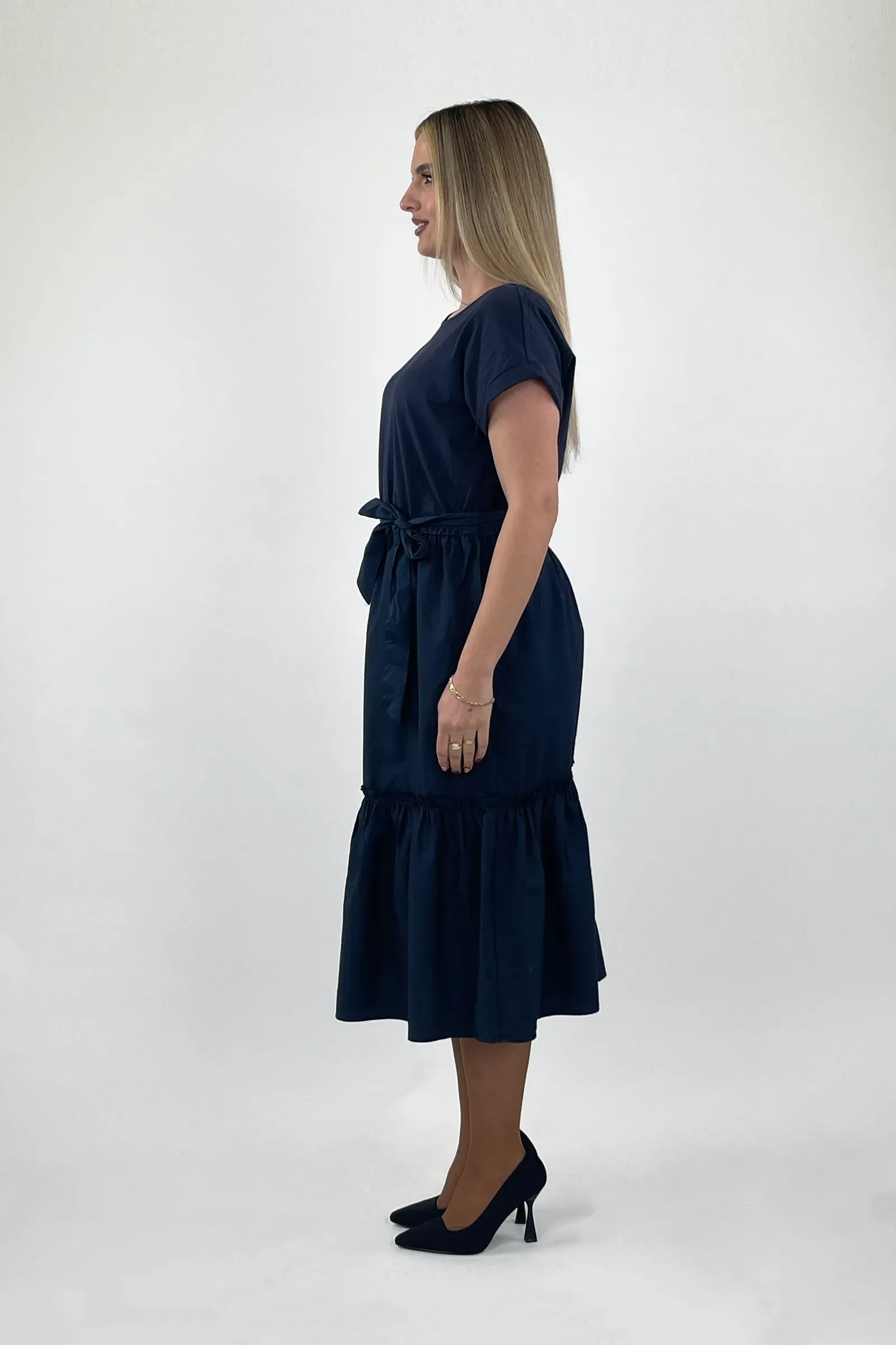 Fustan navy grace midi
